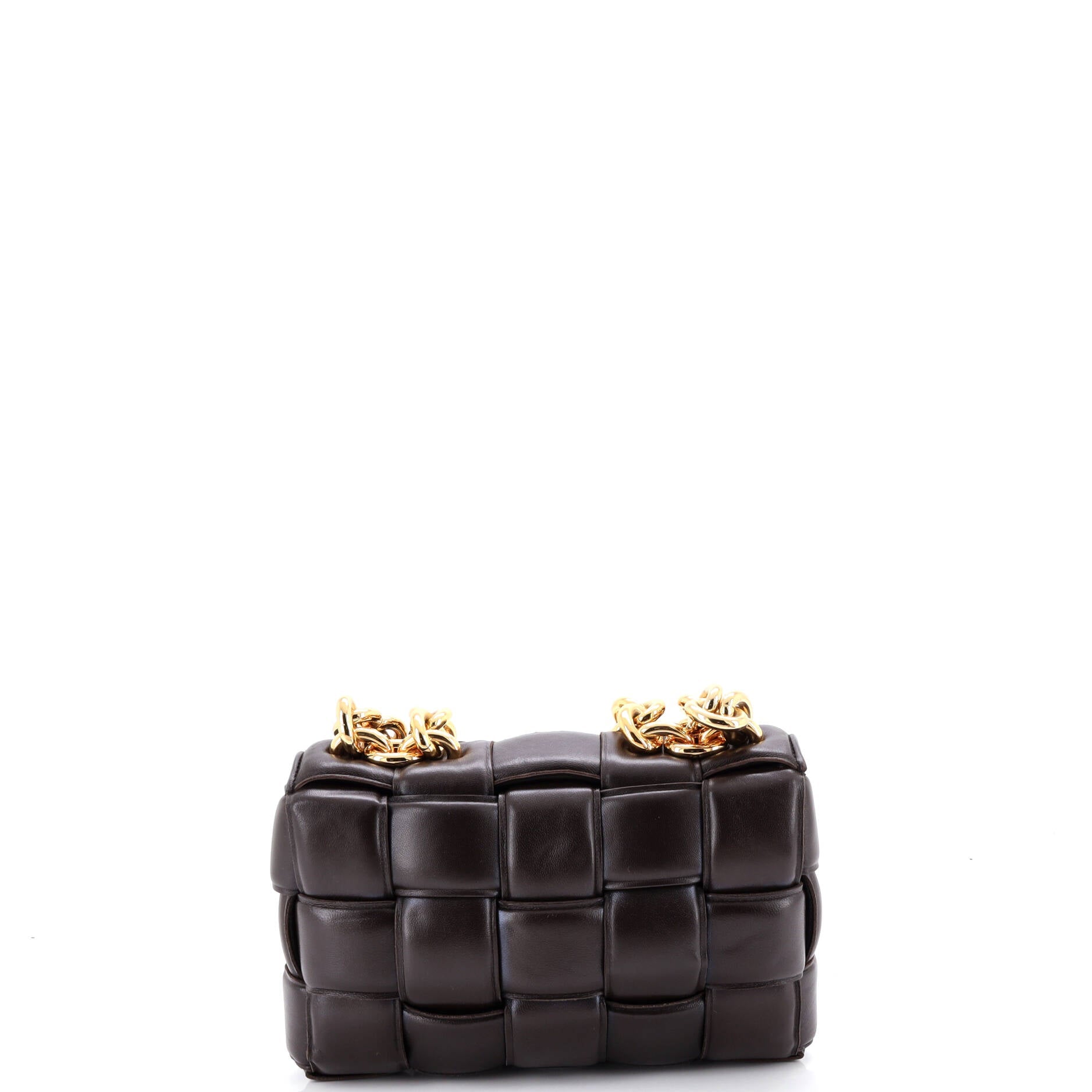 Cassette Chain Crossbody Bag Padded Maxi Intrecciato Leather