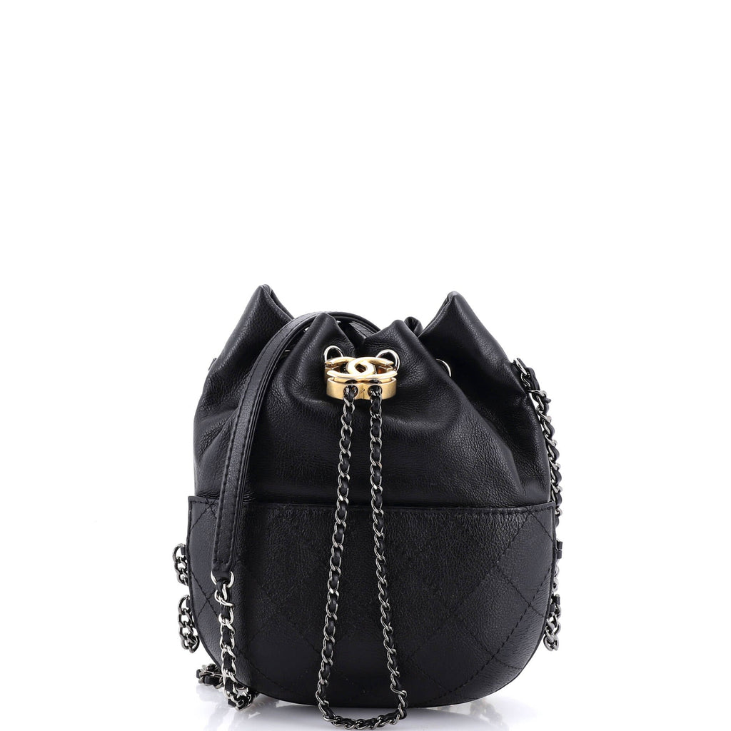 Gabrielle Drawstring Bag Quilted Calfskin Small
