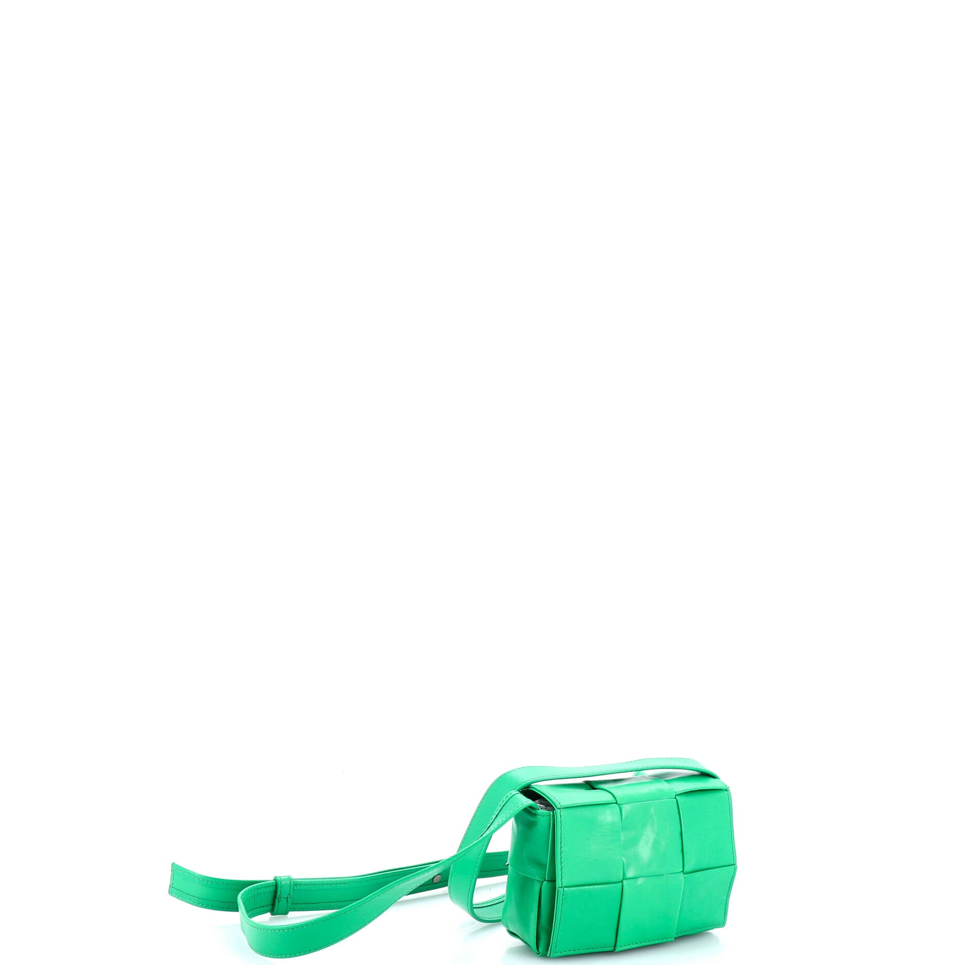 Cassette Crossbody Bag Maxi Intrecciato Leather Candy
