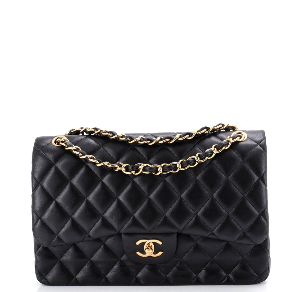 Classic Double Flap Bag Quilted Lambskin Jumbo