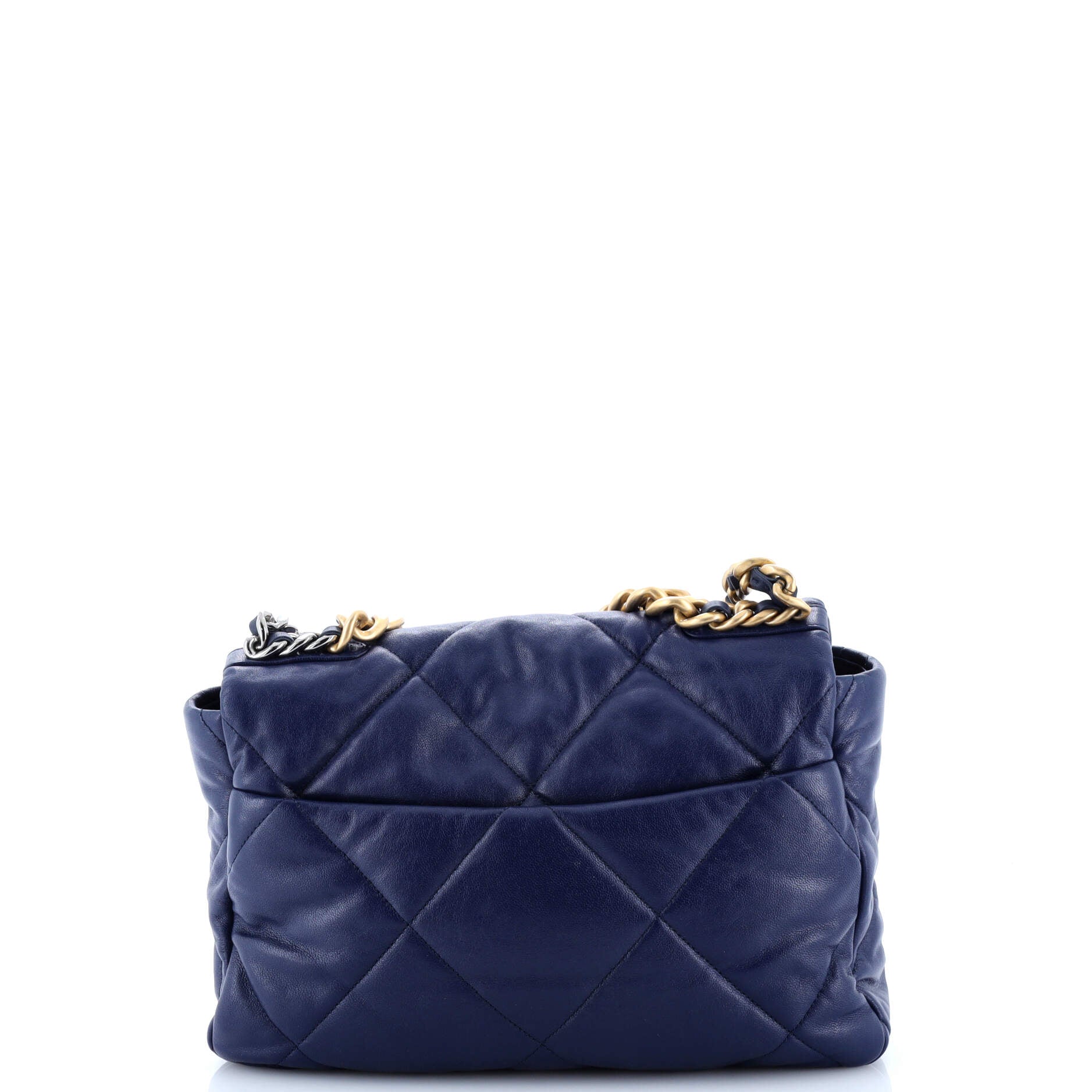 19 Flap Bag Quilted Leather Large