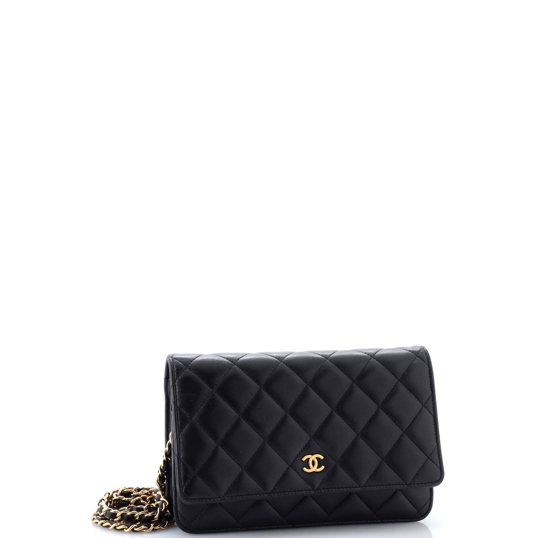 Wallet on Chain Quilted Lambskin