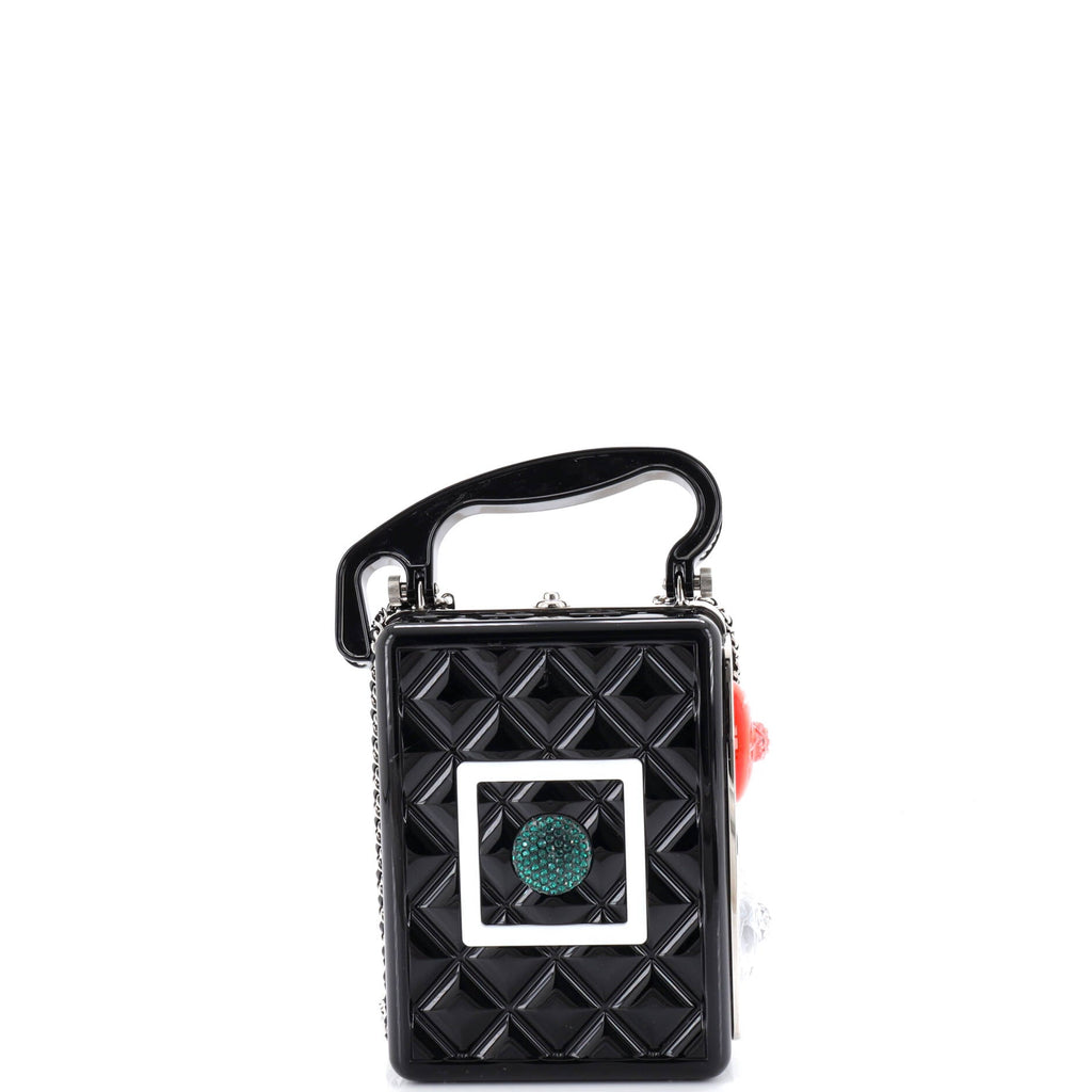 Traffic Light Minaudiere Resin with Metal and Crystals