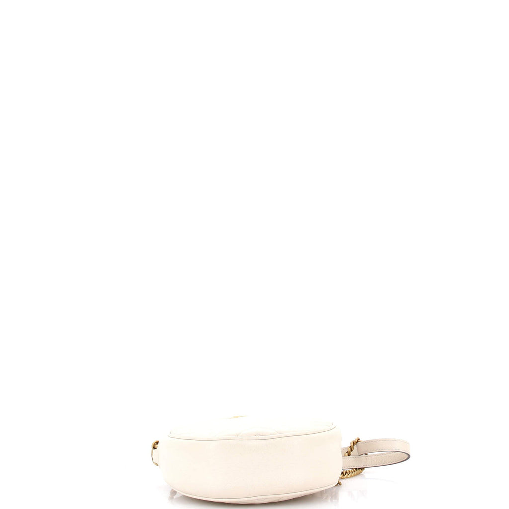 GG Marmont Round Shoulder Bag Matelasse Leather Mini