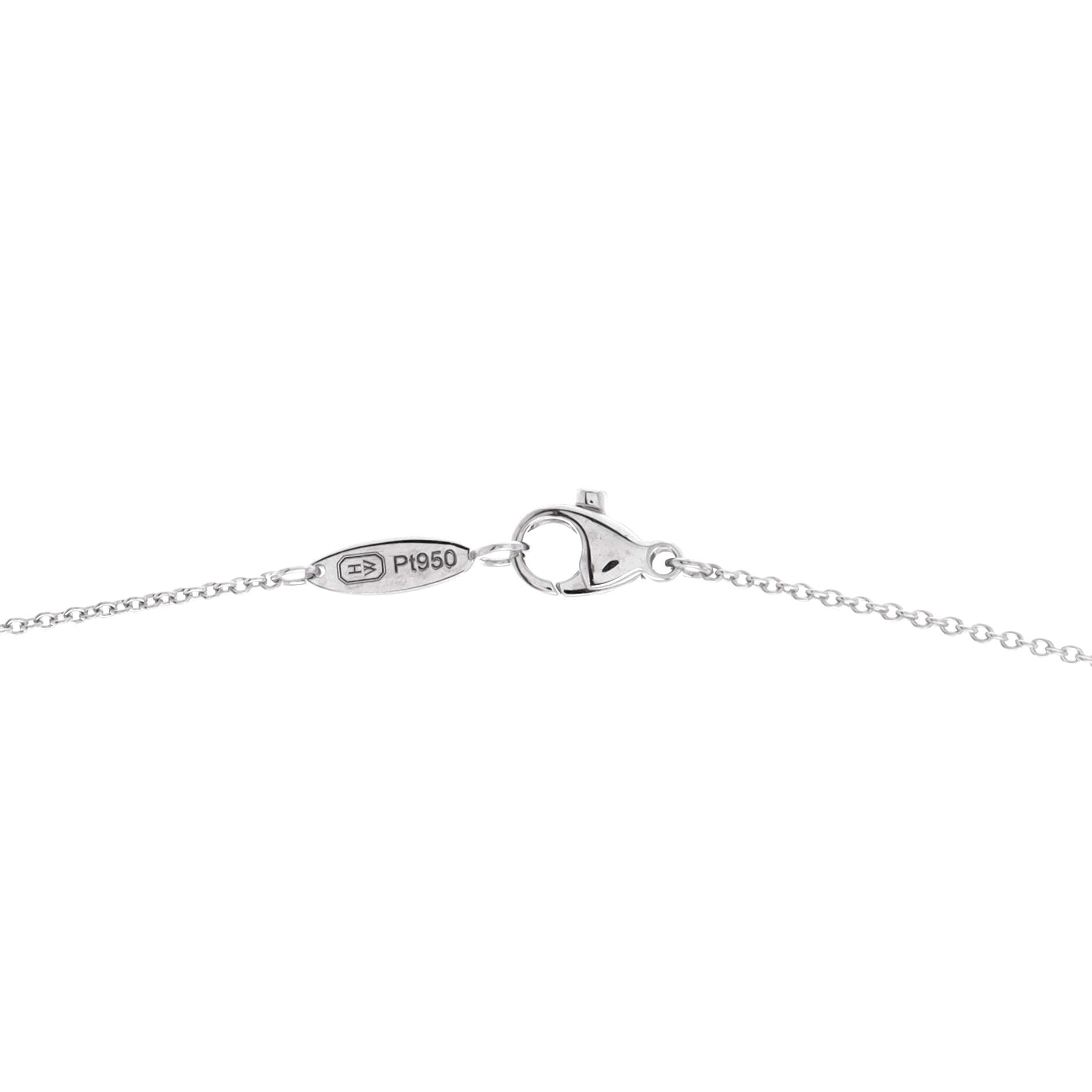 Loop Full Motif Pendant Necklace Platinum with Diamonds