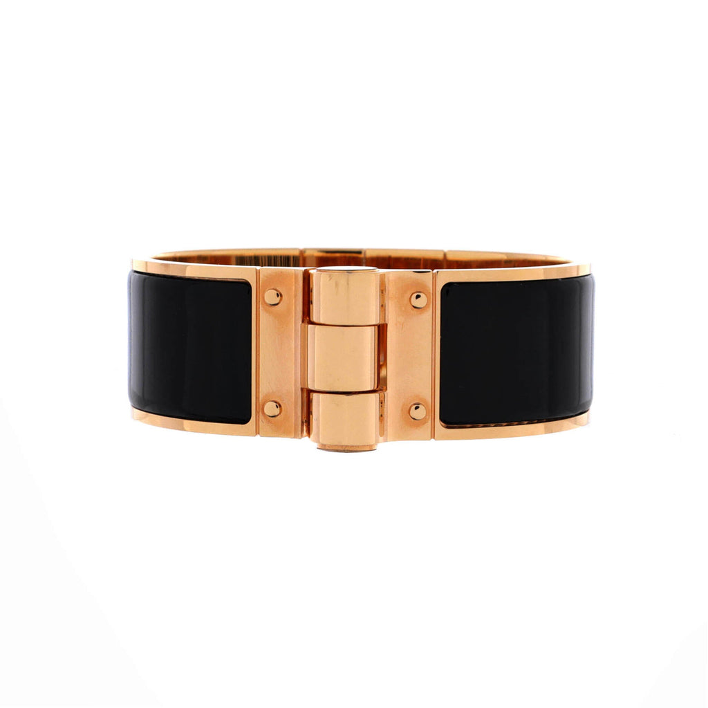 Charniere Uni Hinged Bracelet Metal and Enamel Wide