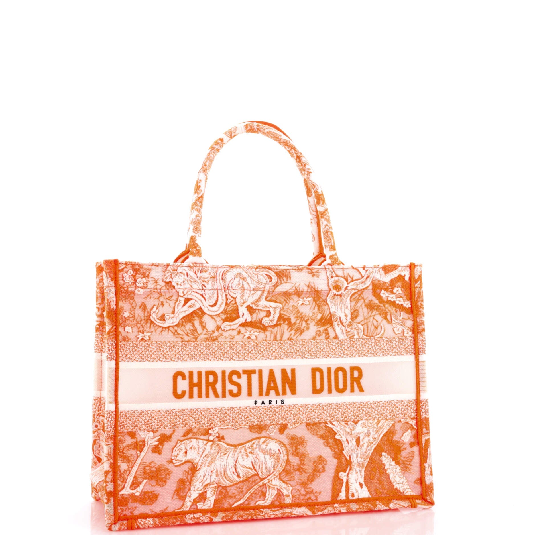 Book Tote Embroidered Canvas Medium