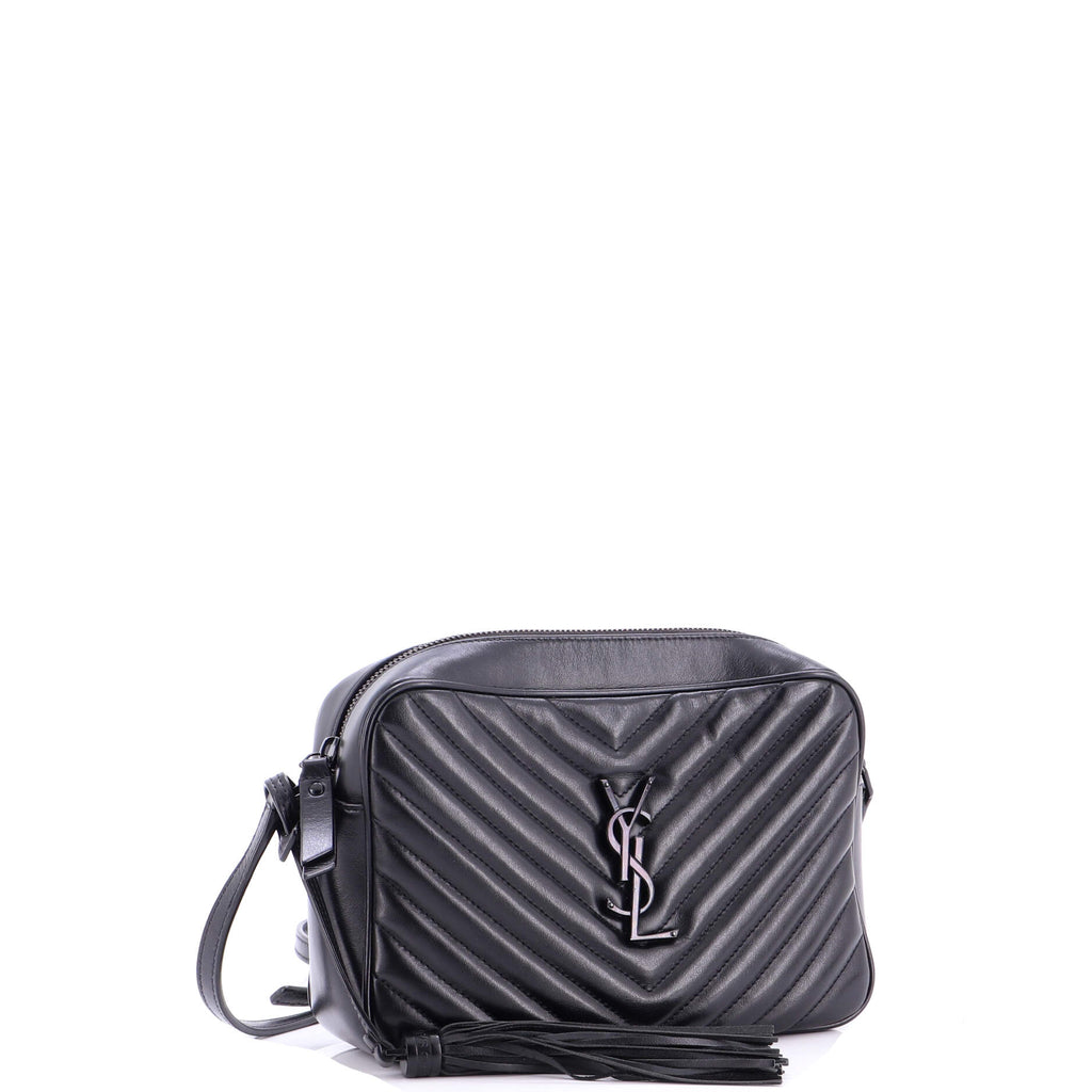 Lou Camera Bag Matelasse Chevron Leather Small