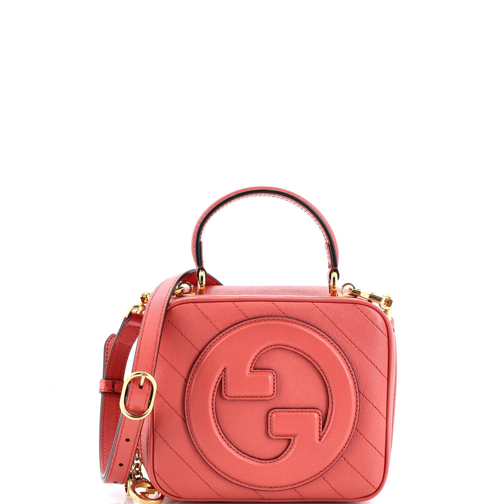Blondie NM Top Handle Shoulder Bag Diagonal Quilted Leather