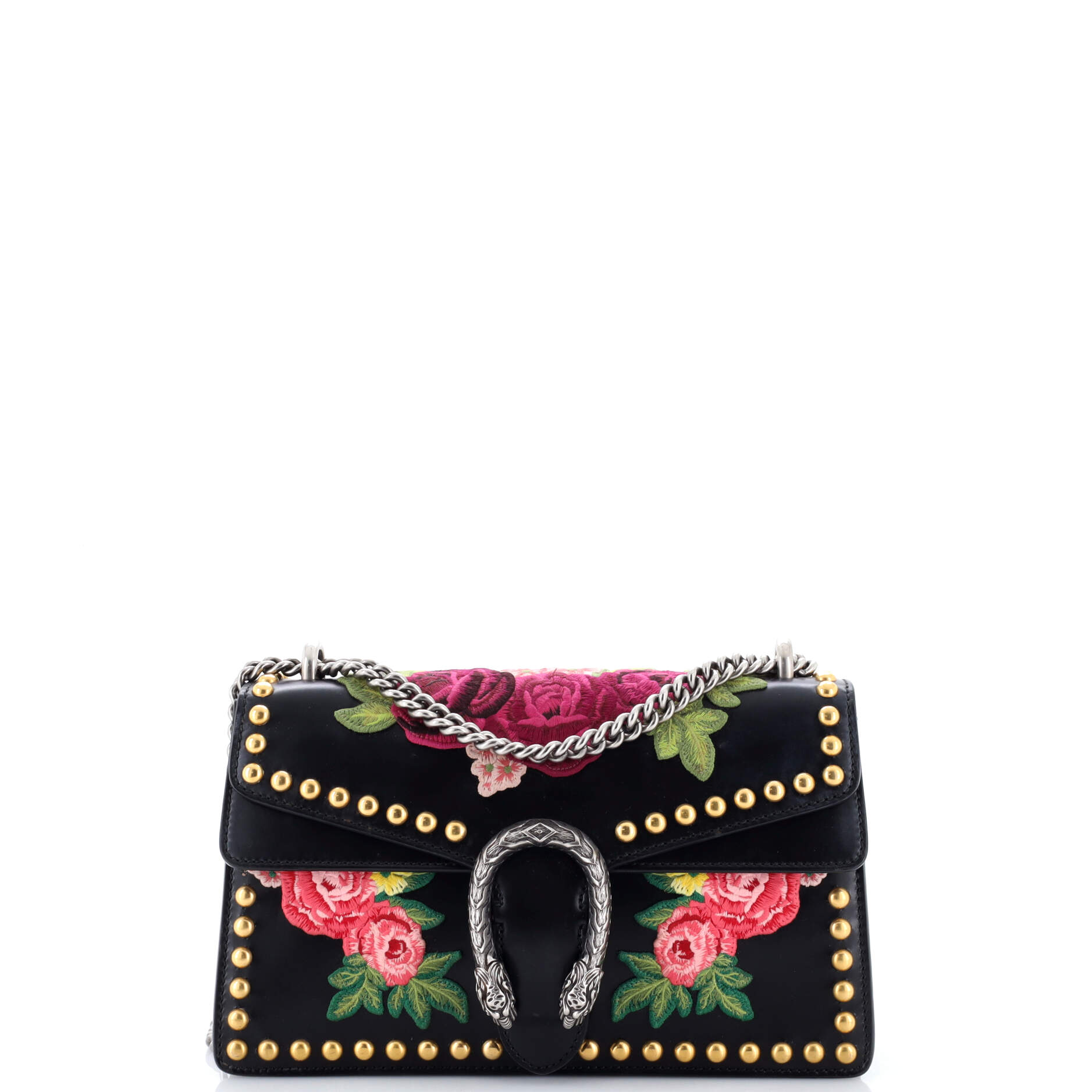Dionysus Bag Embroidered Studded Leather Small