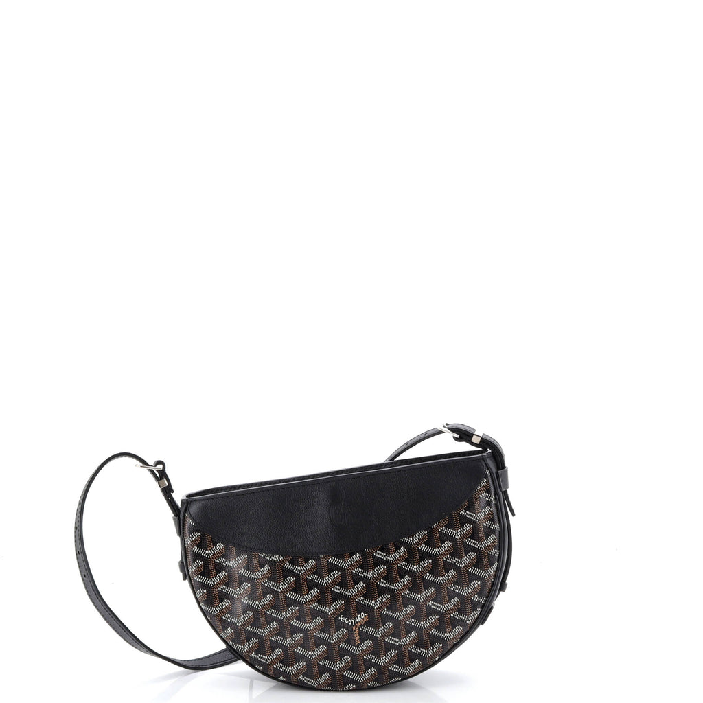 Hirondelle Shoulder Bag Coated Canvas and Leather