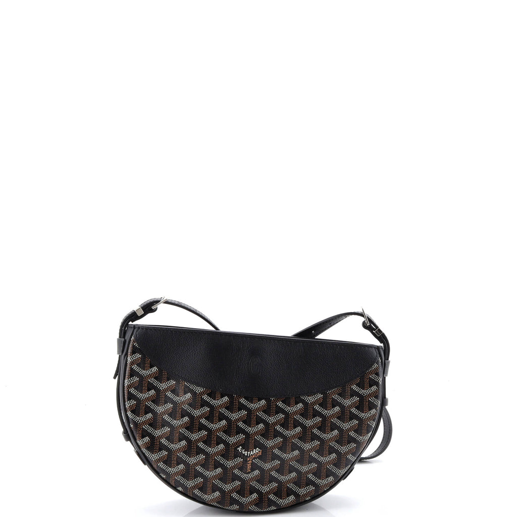 Hirondelle Shoulder Bag Coated Canvas and Leather