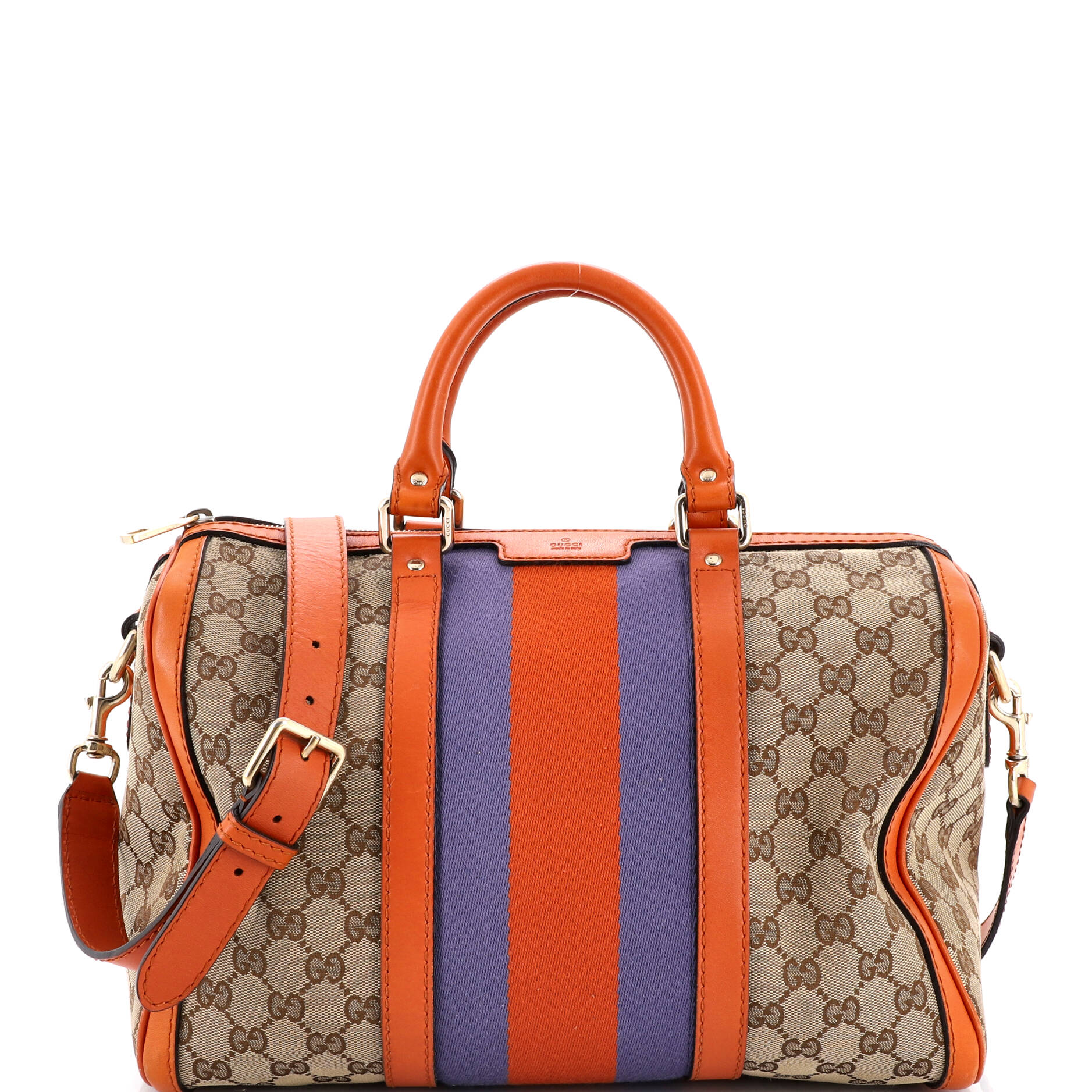 Vintage Web Boston Bag GG Canvas Medium