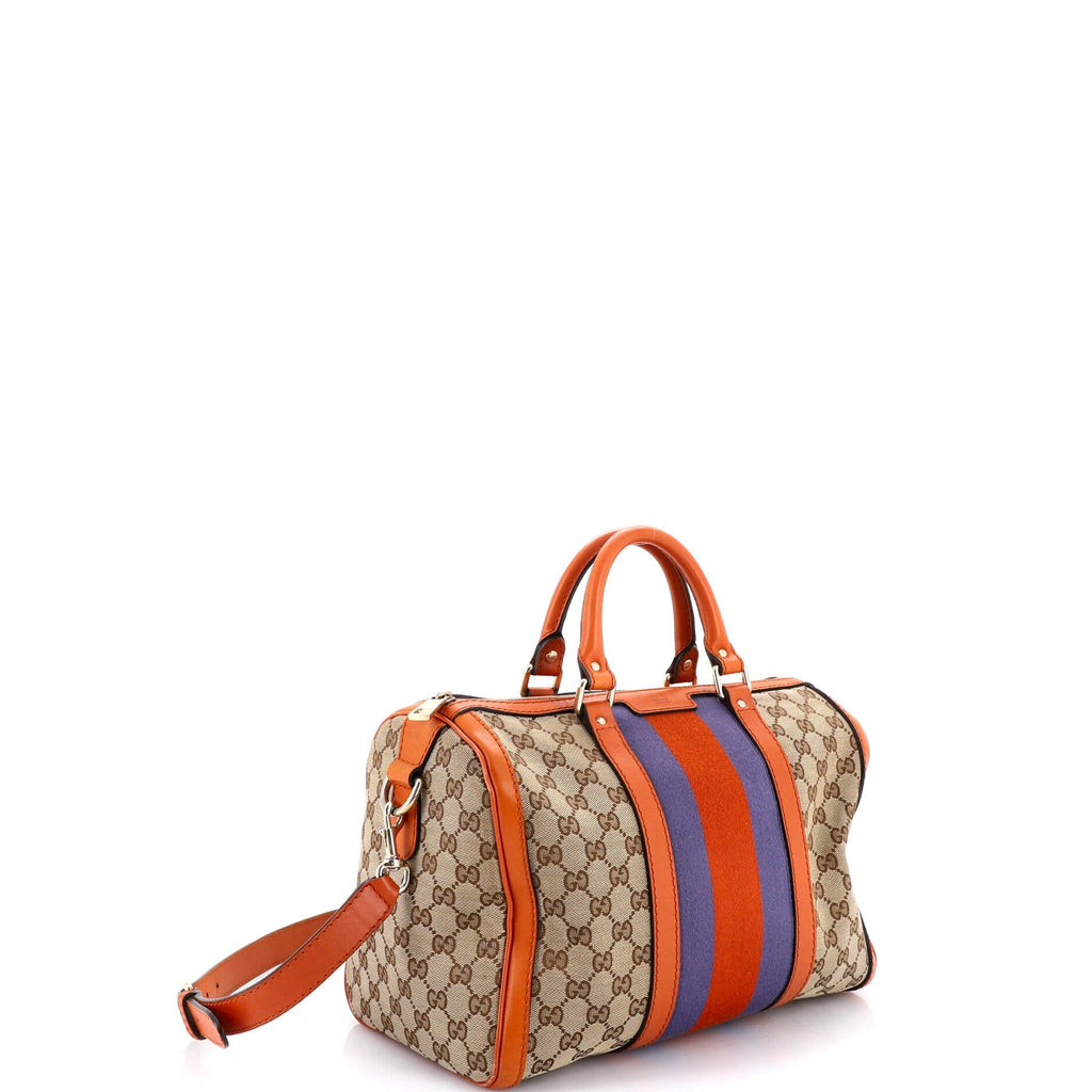 Vintage Web Boston Bag GG Canvas Medium