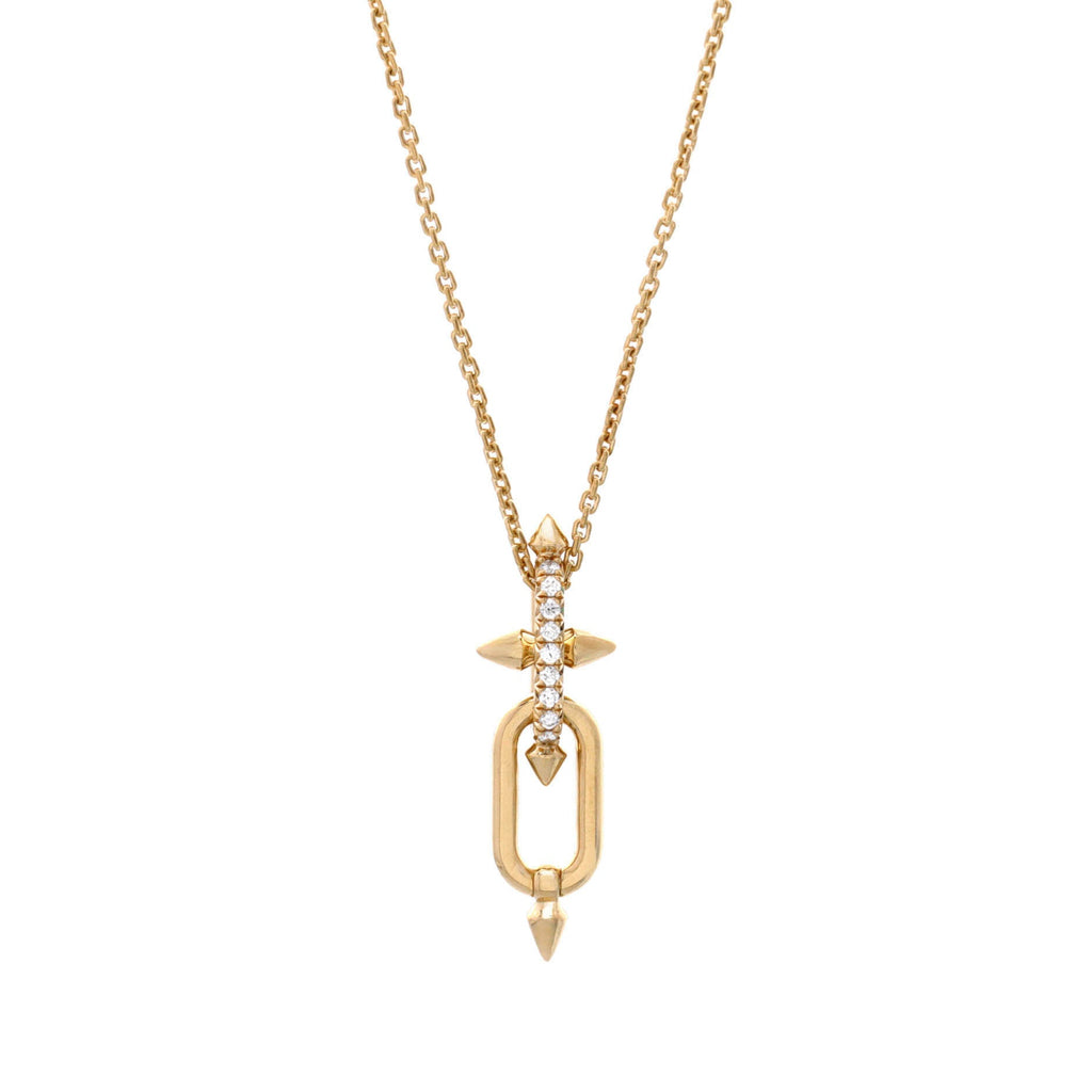 x Pharrell Williams Titan Pendant Necklace 18K Yellow Gold with Diamonds