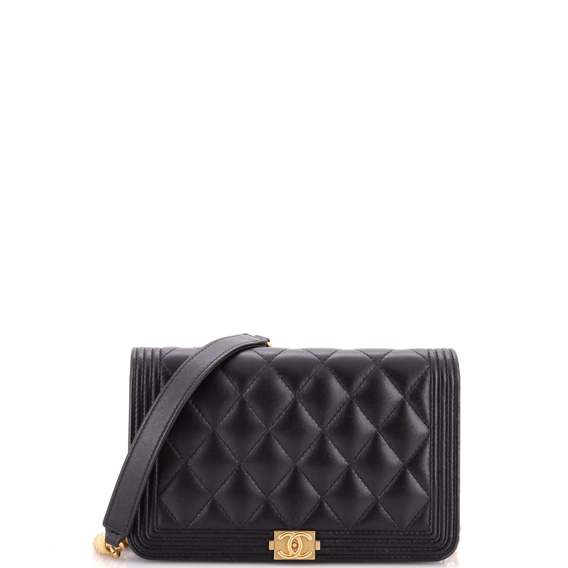 Boy Wallet on Chain Quilted Lambskin