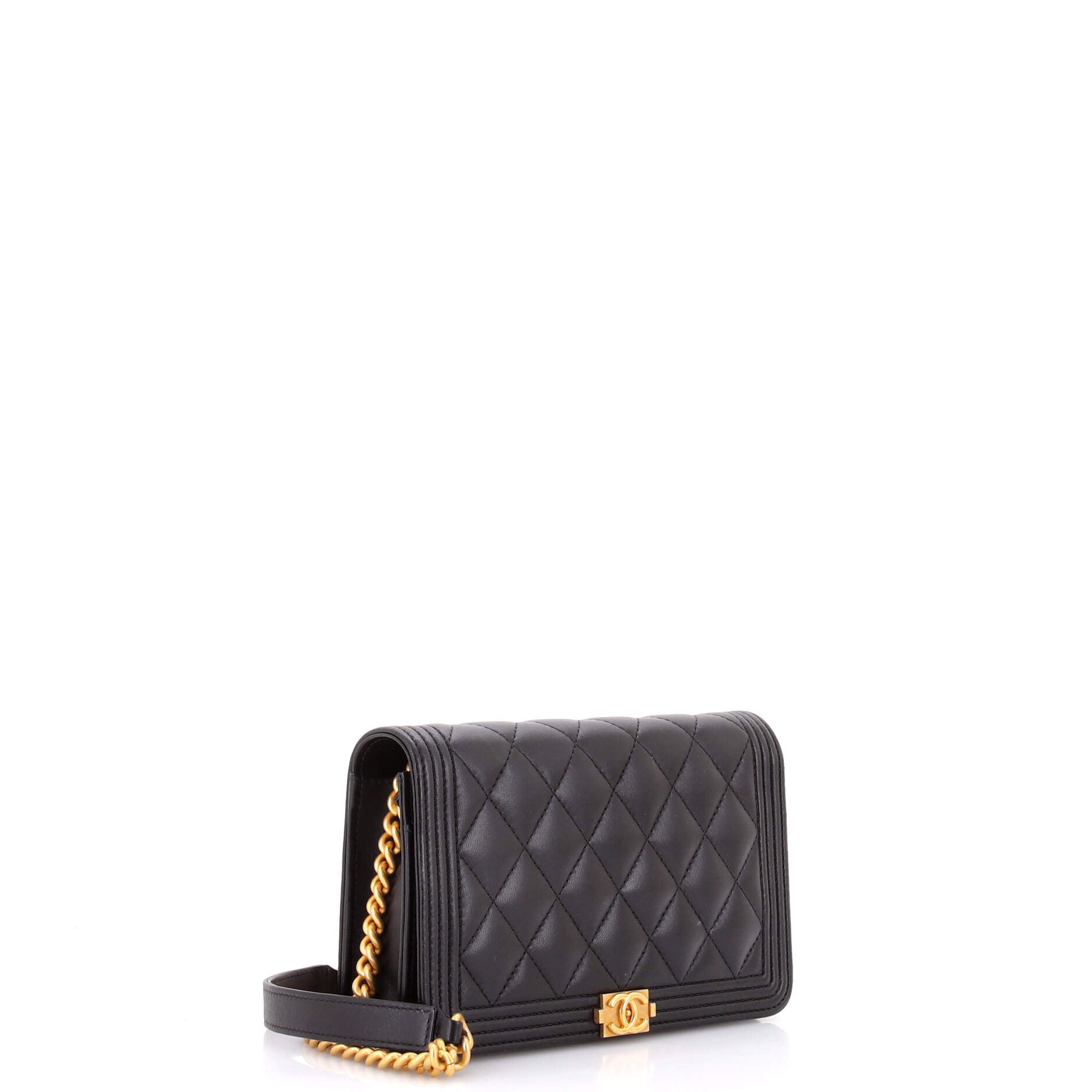 Boy Wallet on Chain Quilted Lambskin