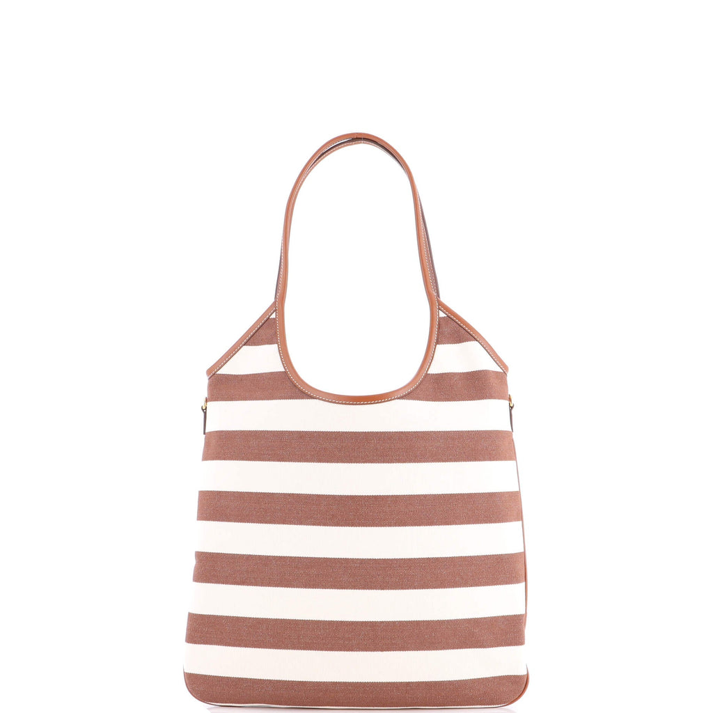 Ivy Hobo Bag Striped Canvas Tall