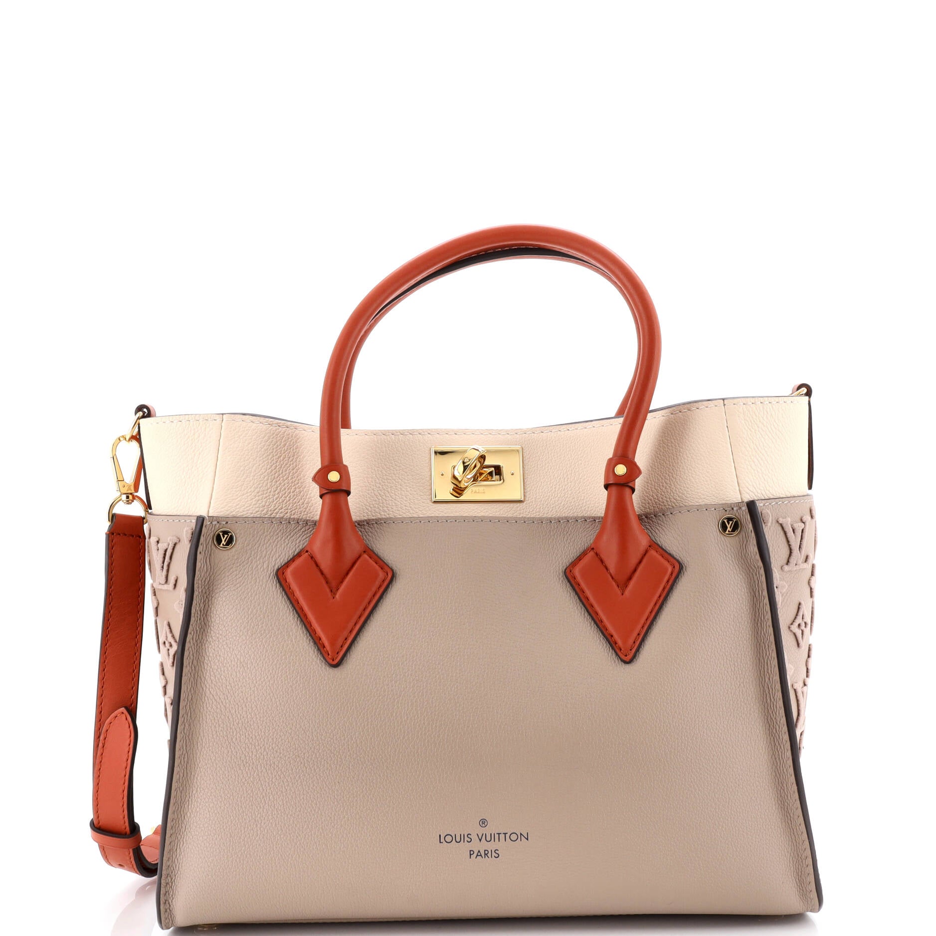 On My Side Tote Monogram Tuffetage Leather MM