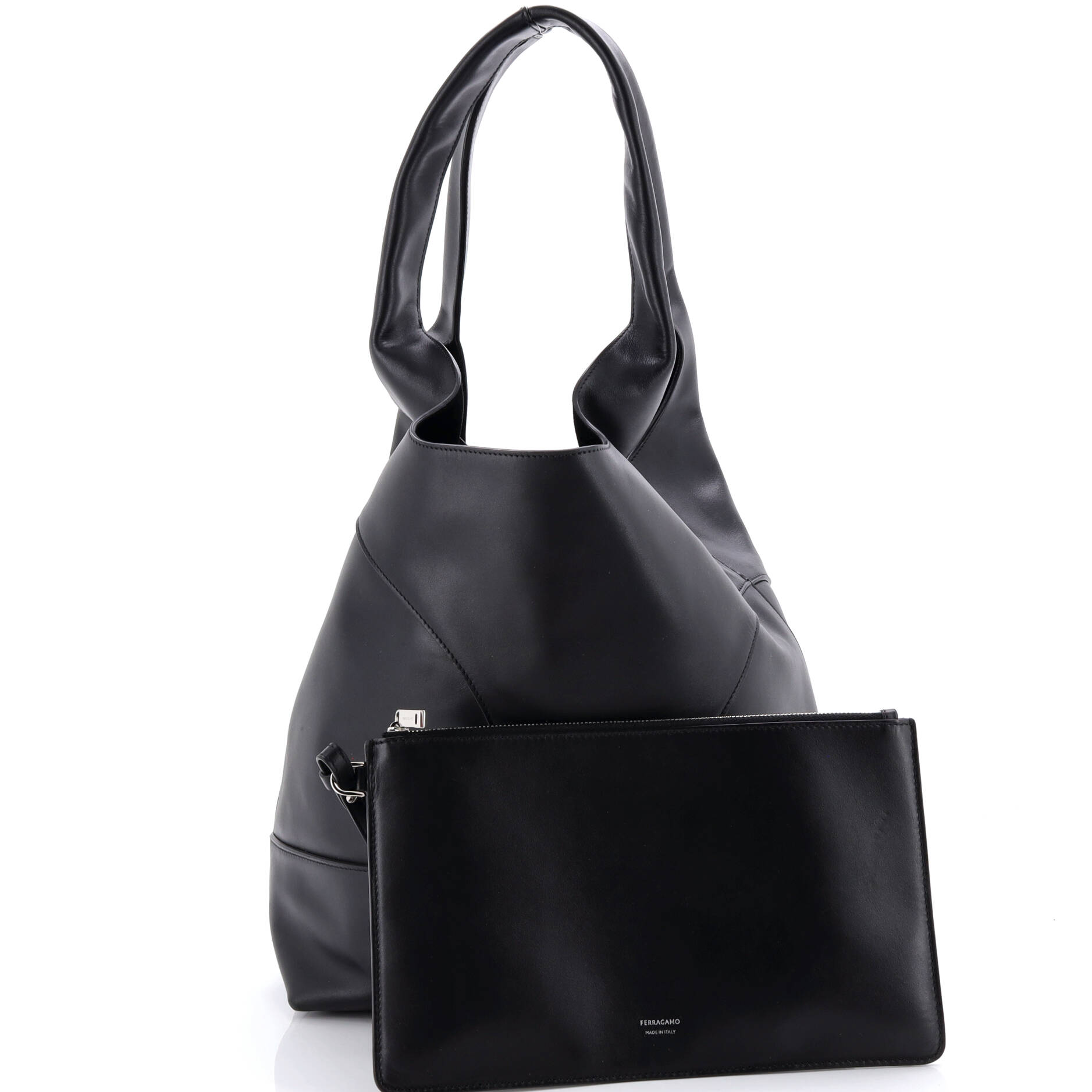 Cut Out Tote Leather