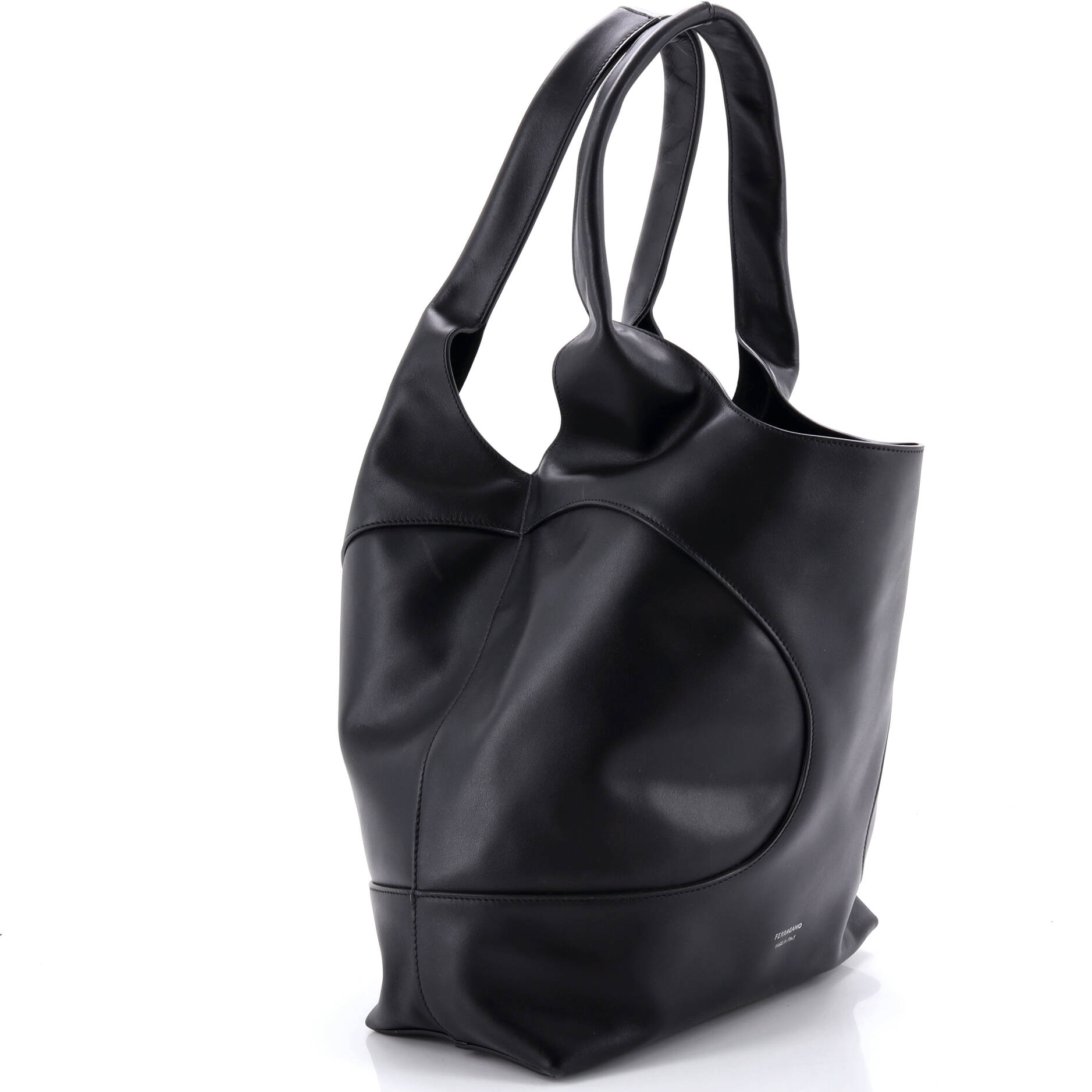 Cut Out Tote Leather