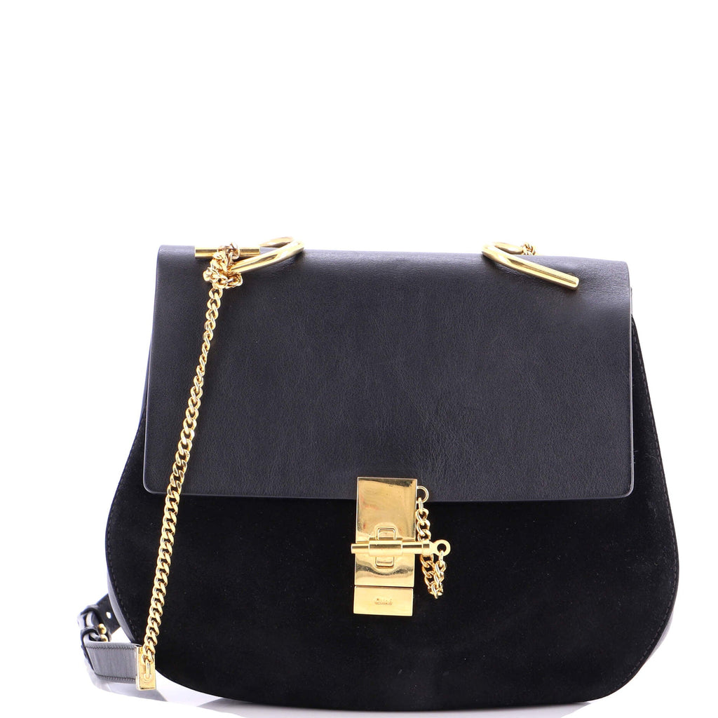 Drew Crossbody Bag Leather and Suede Medium