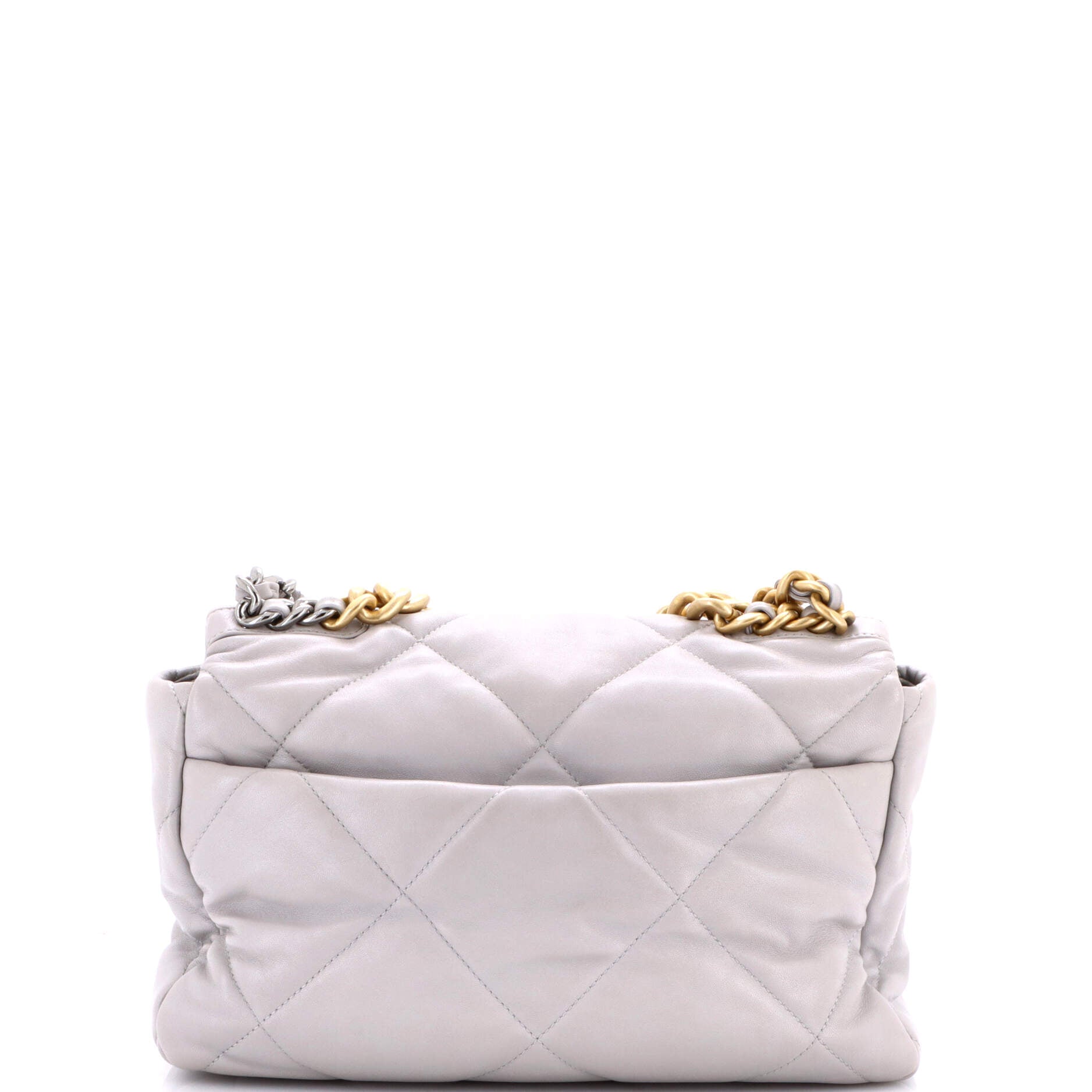 19 Flap Bag Quilted Leather Large