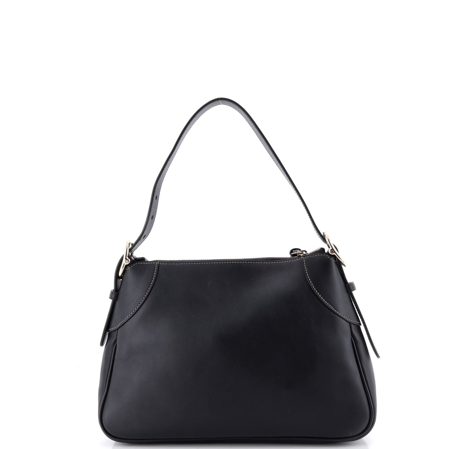 Emblem Shoulder Bag Leather Medium