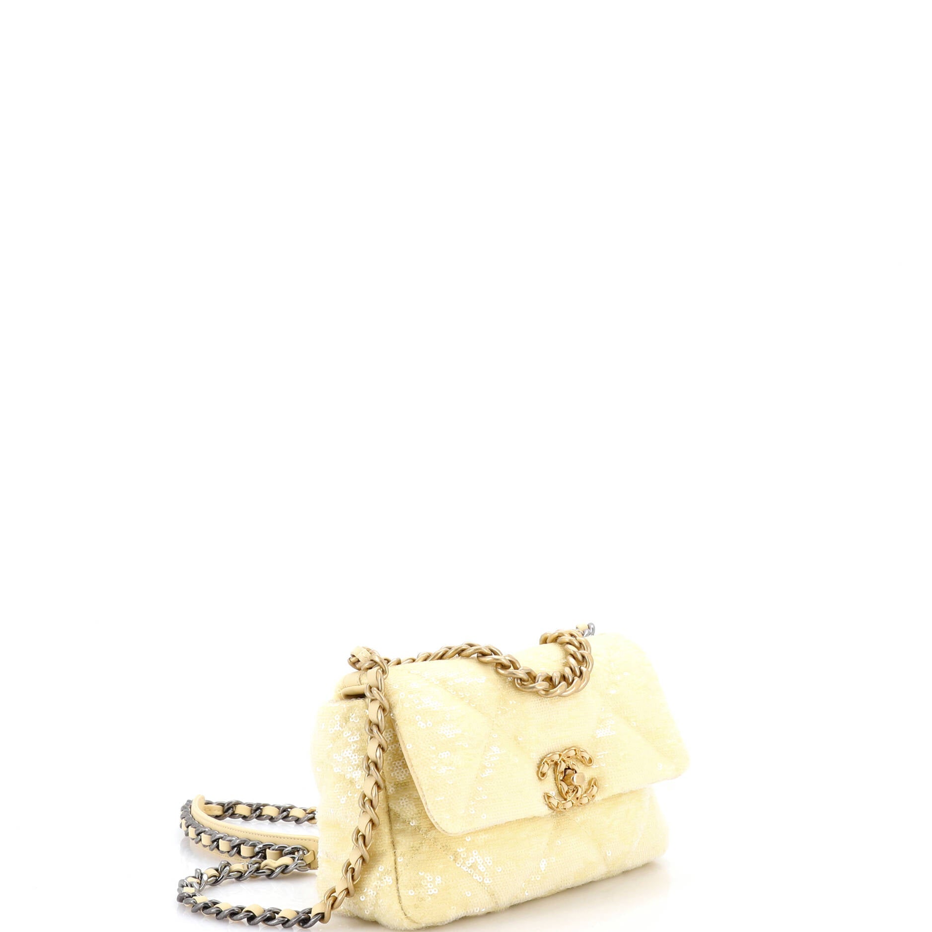 19 Flap Bag Quilted Sequins Medium