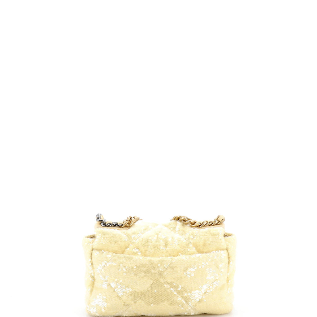 19 Flap Bag Quilted Sequins Medium