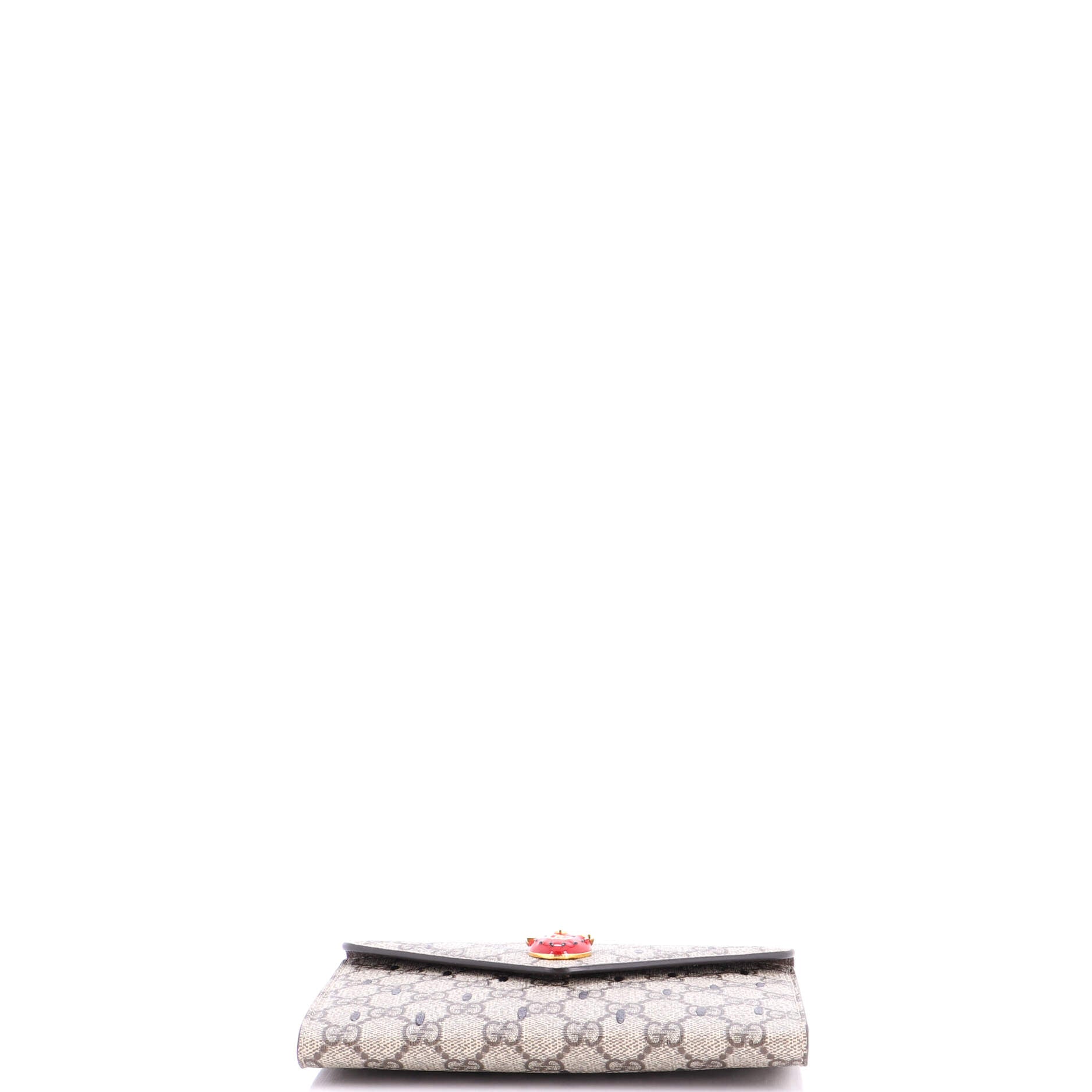 Strawberry Wallet on Chain Printed GG Coated Canvas Mini