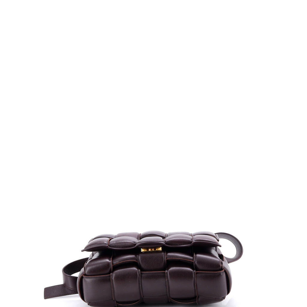Cassette Crossbody Bag Padded Maxi Intrecciato Leather Small