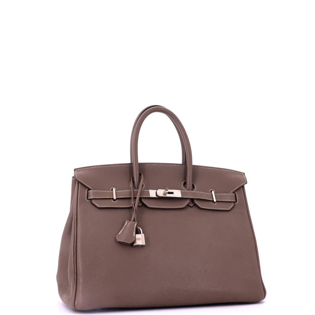 Birkin Handbag Grey Togo with Palladium Hardware 35