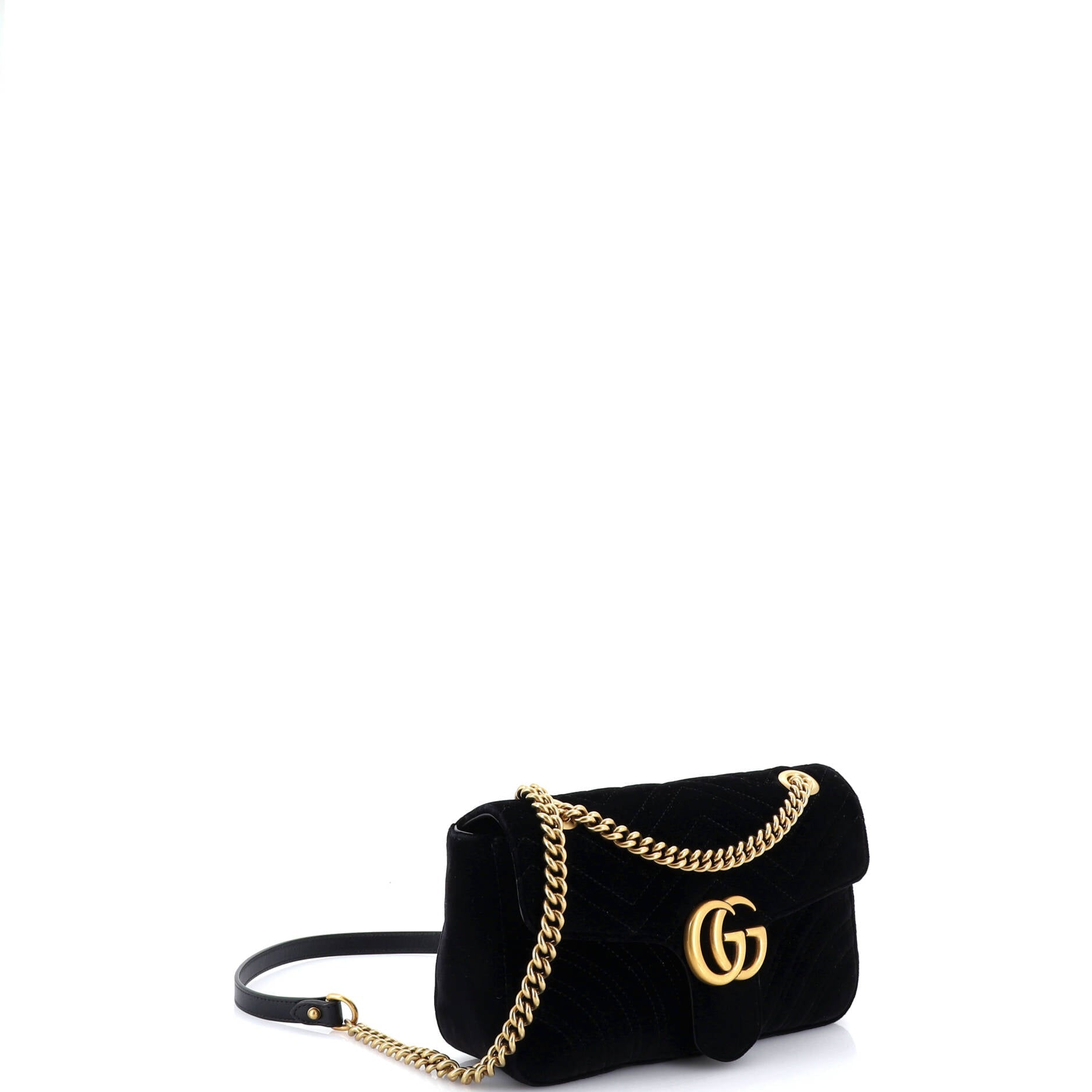GG Marmont Flap Bag Matelasse Velvet Small