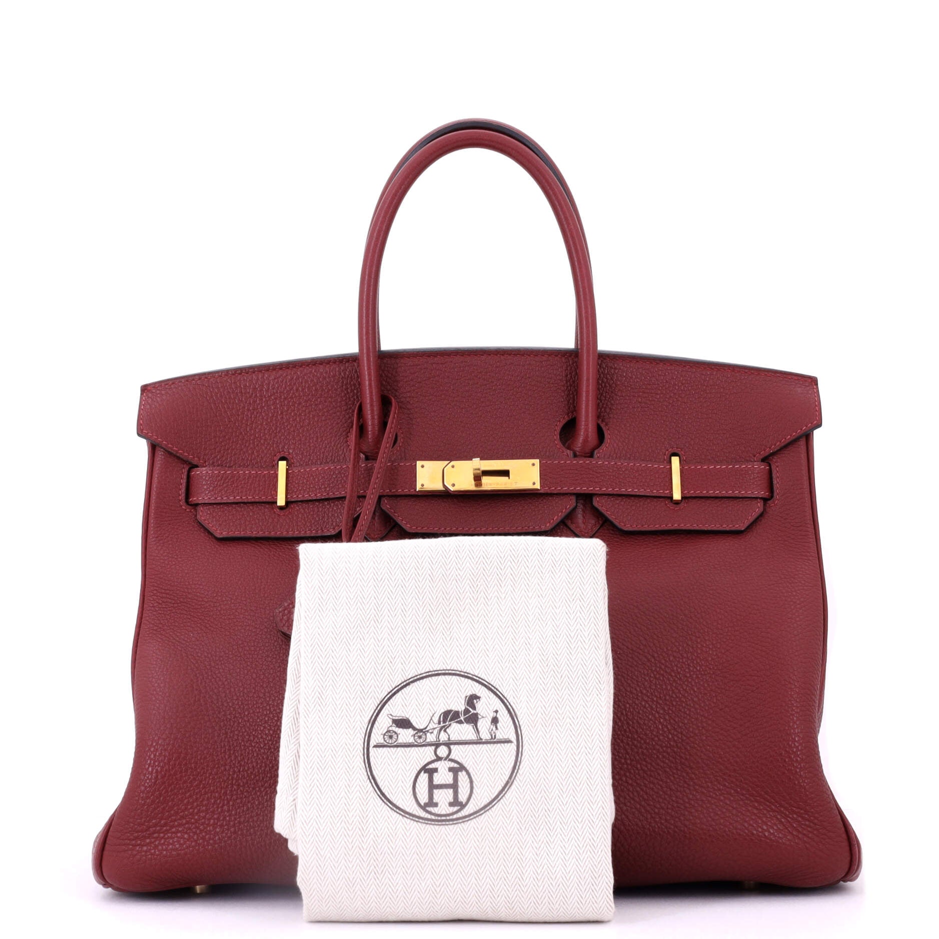 Birkin Handbag Rouge H Togo with Gold Hardware 35