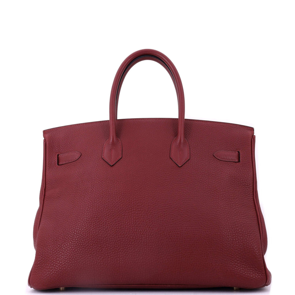 Birkin Handbag Rouge H Togo with Gold Hardware 35