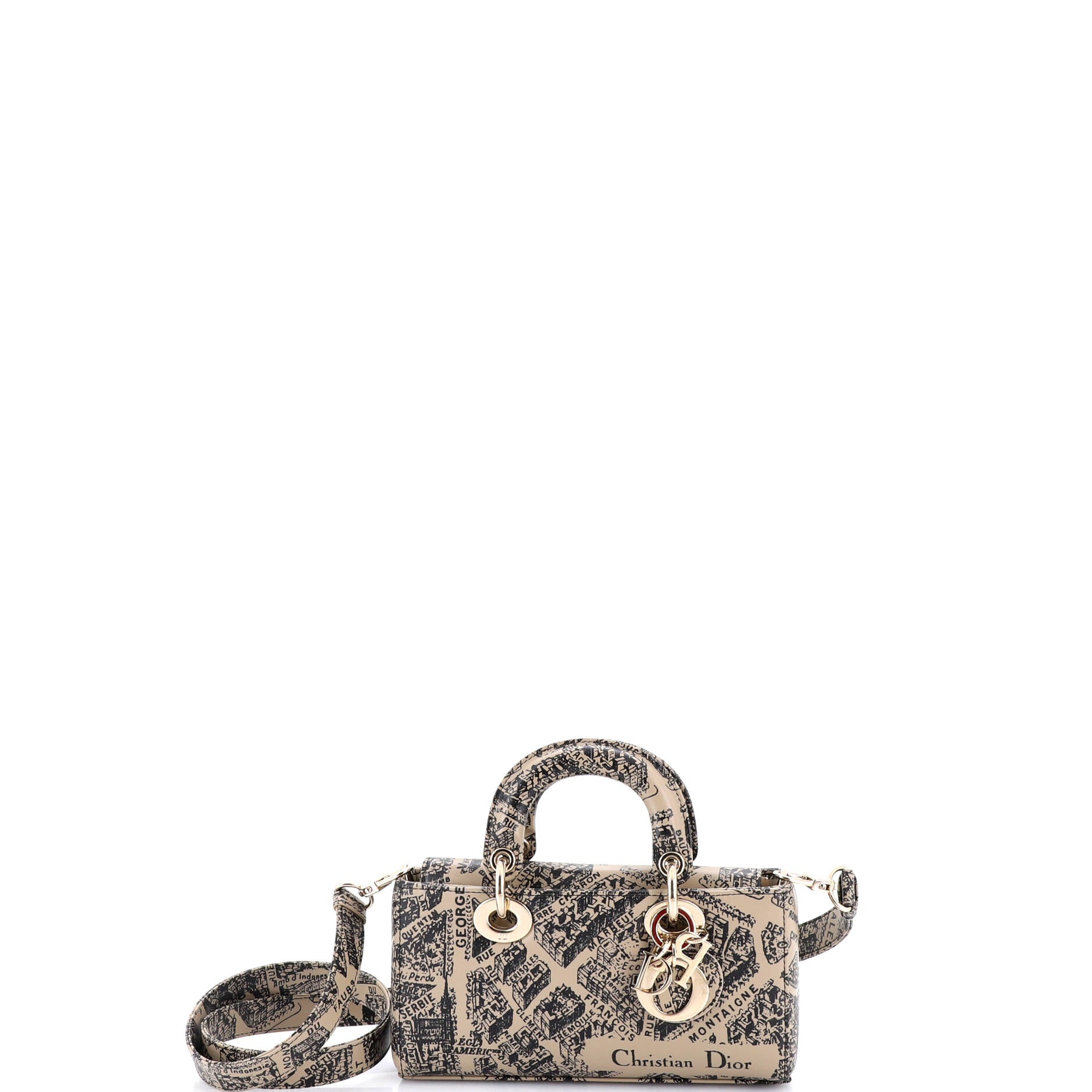 Lady D-Joy Bag Printed Leather Small