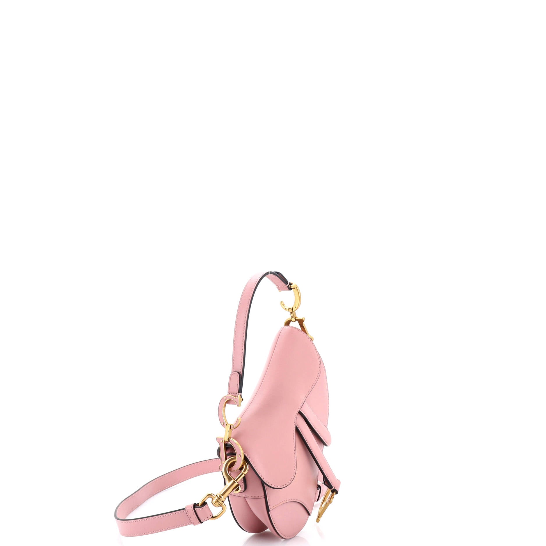 Saddle Handbag with Strap Leather Mini