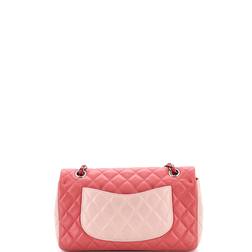 Tricolor Valentine Crystal Hearts Flap Bag Quilted Lambskin Medium