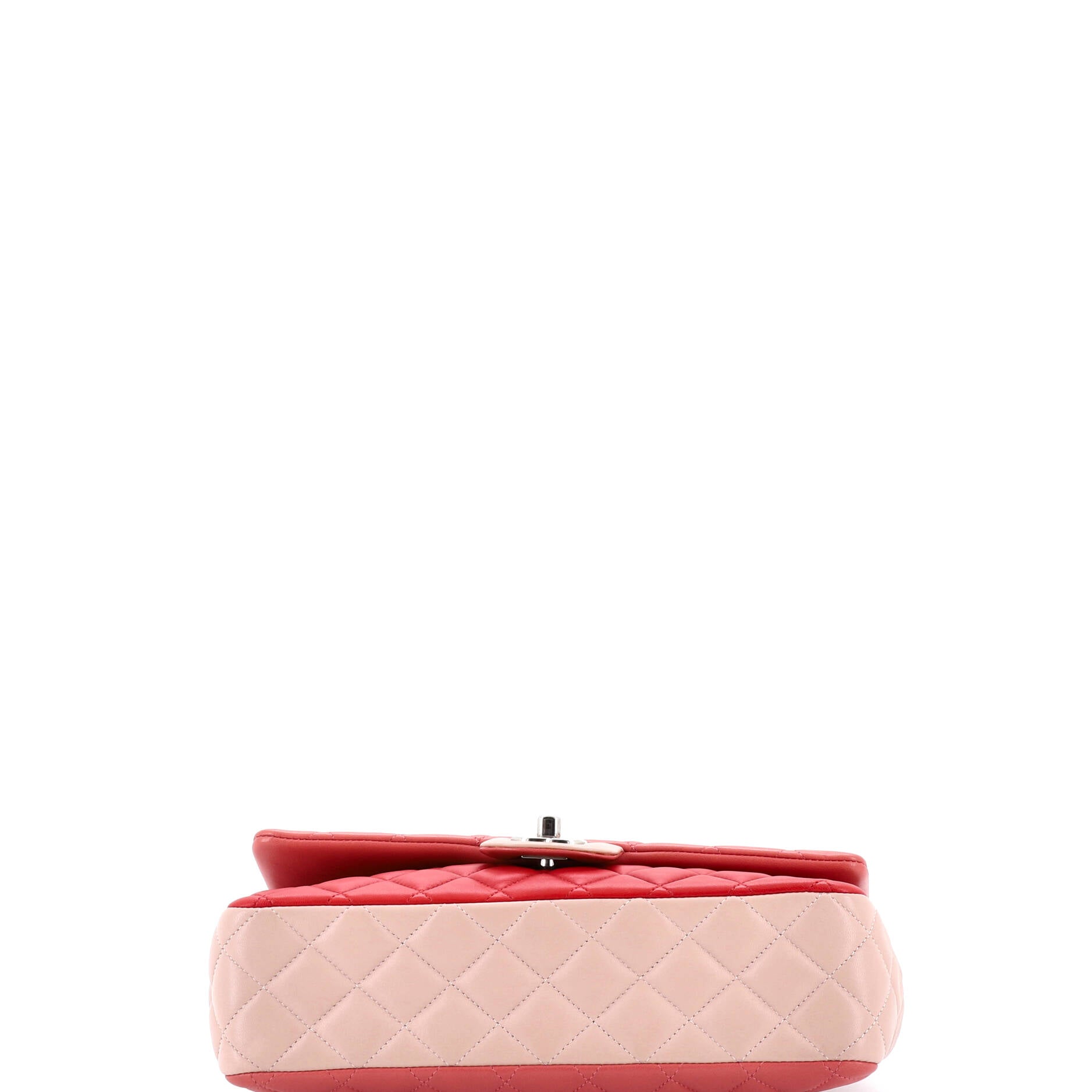 Tricolor Valentine Crystal Hearts Flap Bag Quilted Lambskin Medium