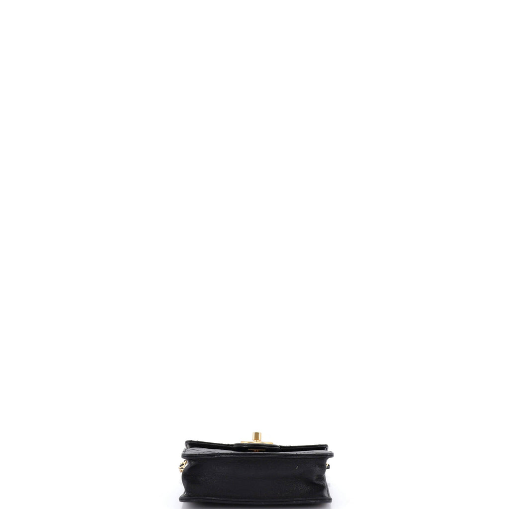 Pearl Chain Flap Bag Quilted Lambskin Small