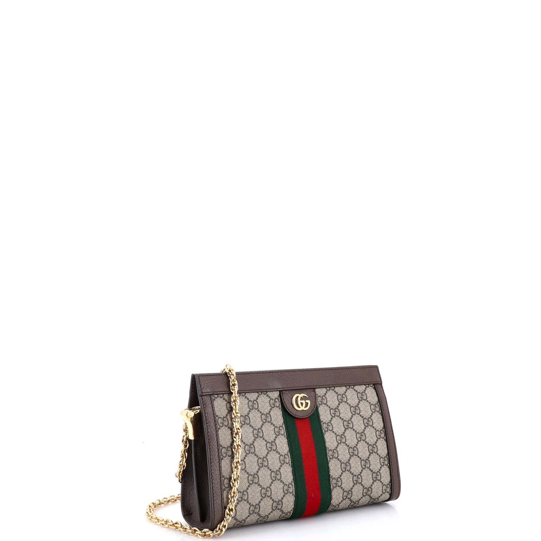 Ophidia Chain Shoulder Bag GG Coated Canvas Small