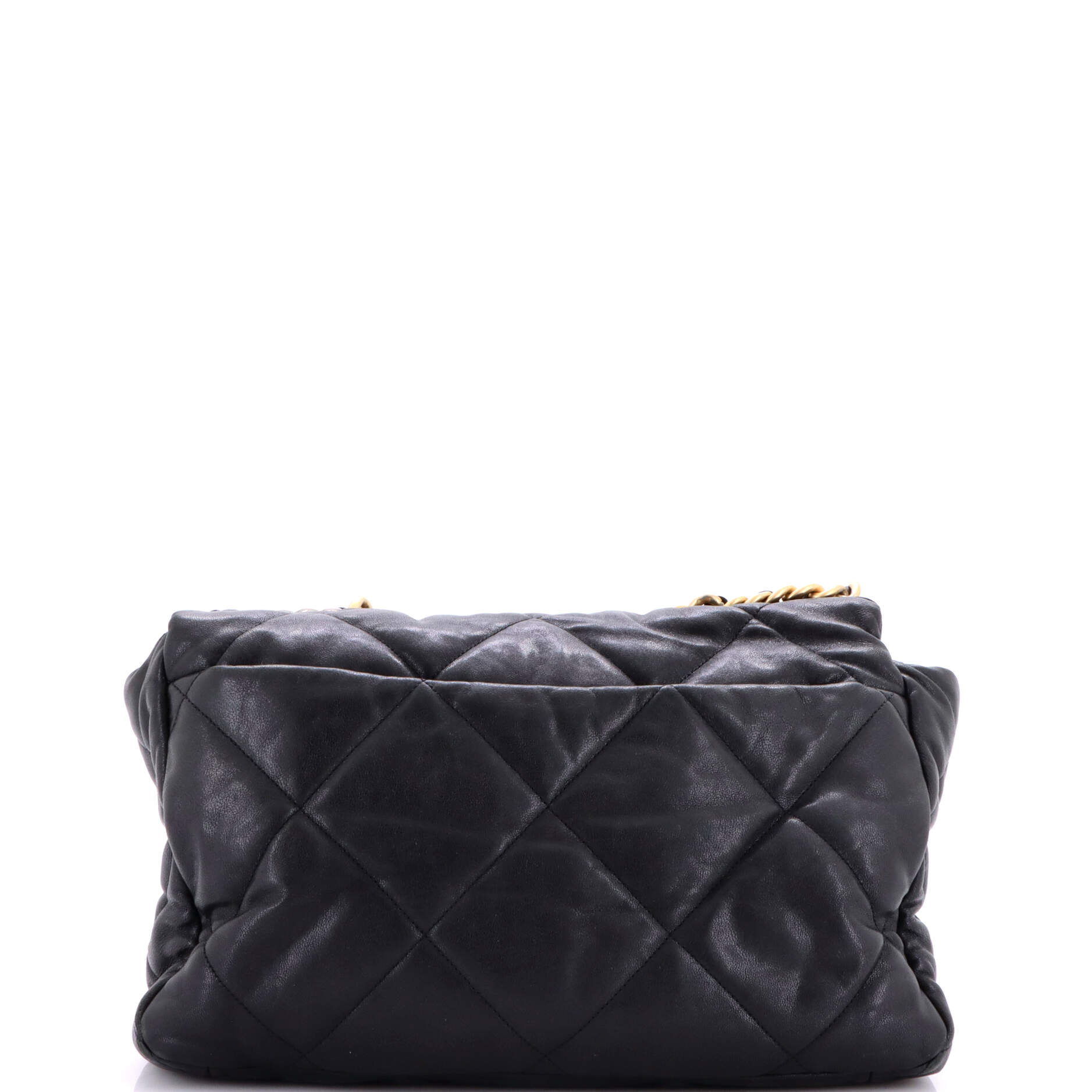 19 Flap Bag Quilted Leather Maxi