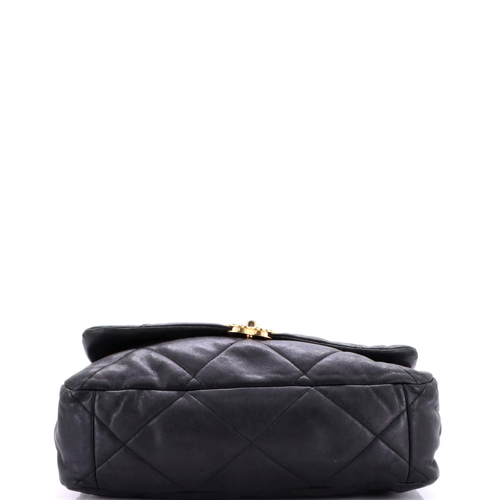 19 Flap Bag Quilted Leather Maxi