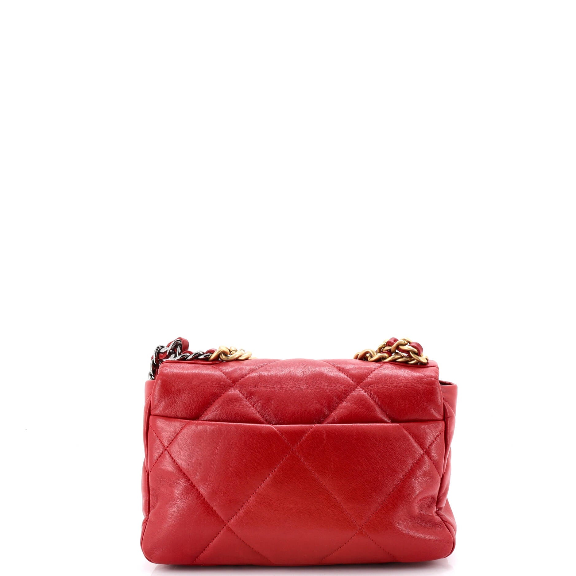 19 Flap Bag Quilted Leather Medium