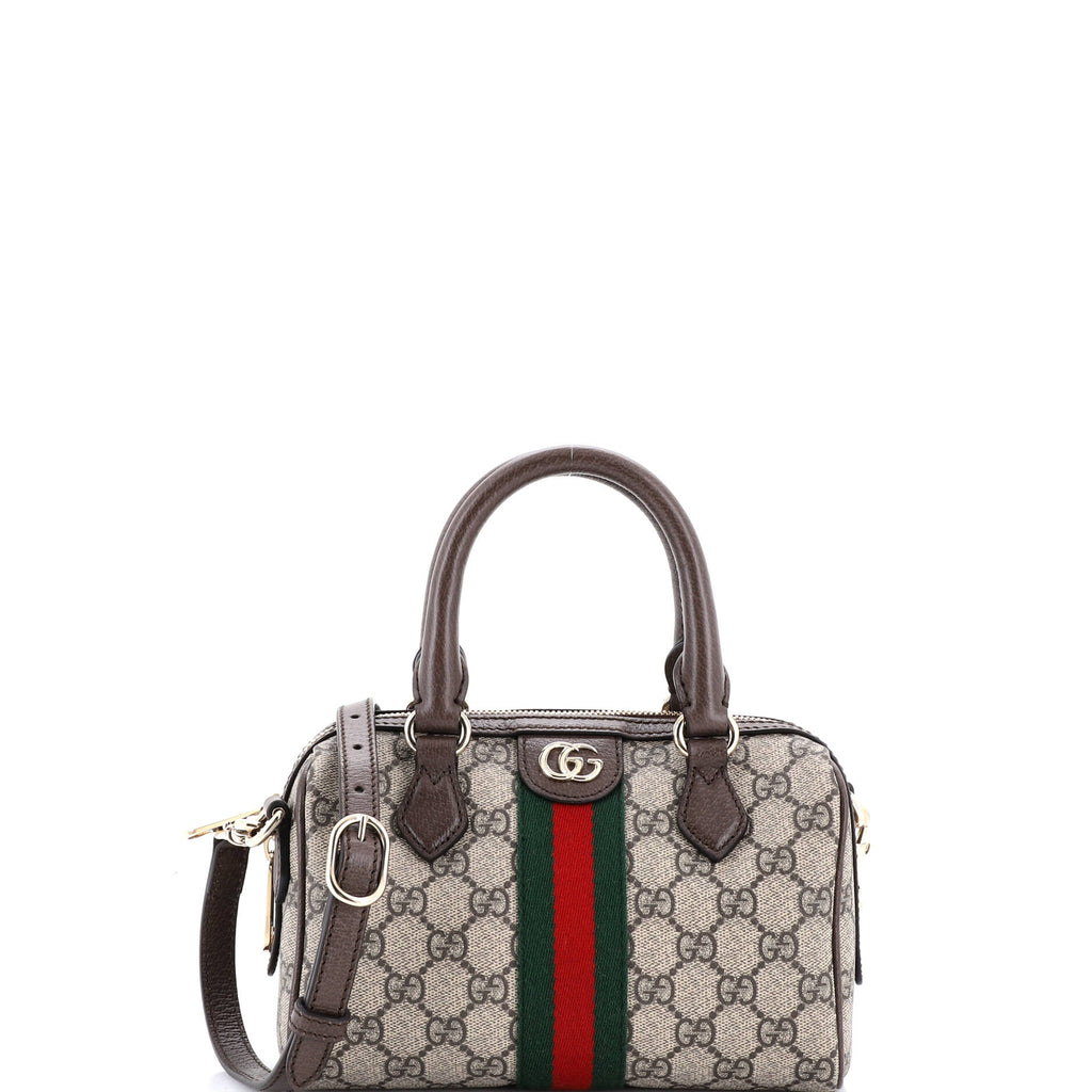 Ophidia Convertible Boston Bag GG Coated Canvas Mini