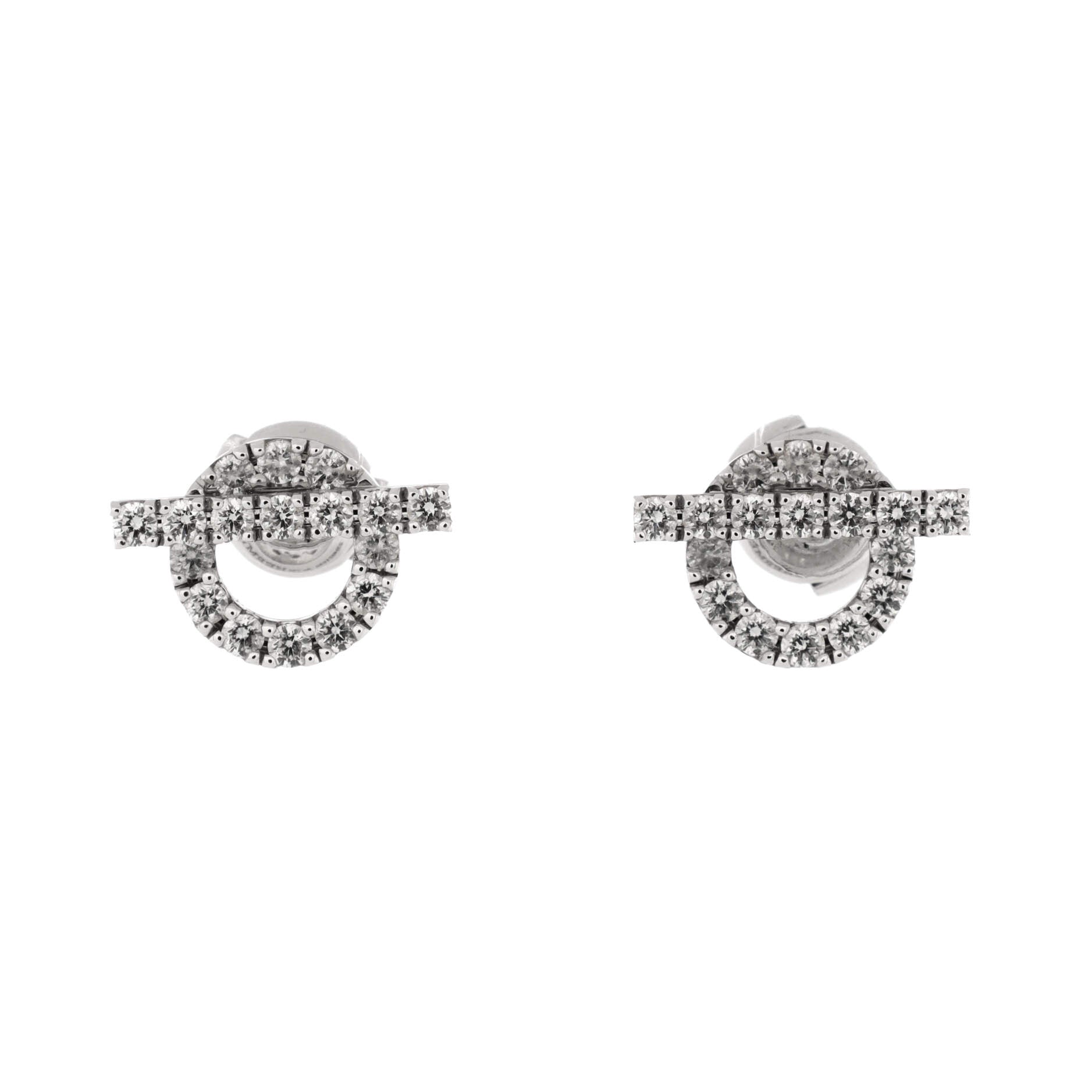 Finesse Stud Earrings 18K White Gold and Diamonds