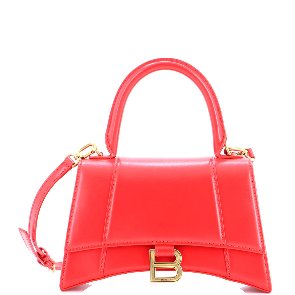 Hourglass Top Handle Bag Leather Small