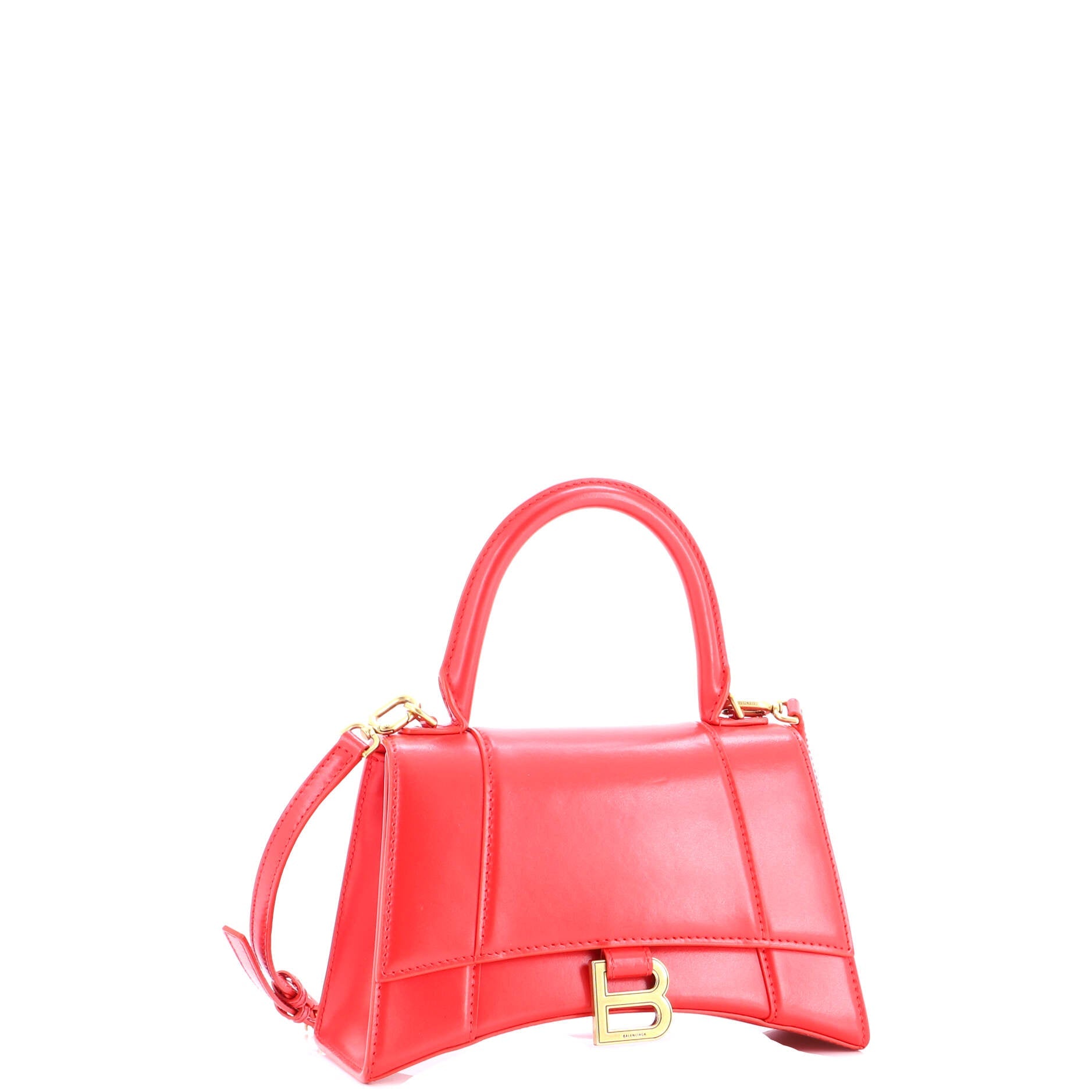 Hourglass Top Handle Bag Leather Small