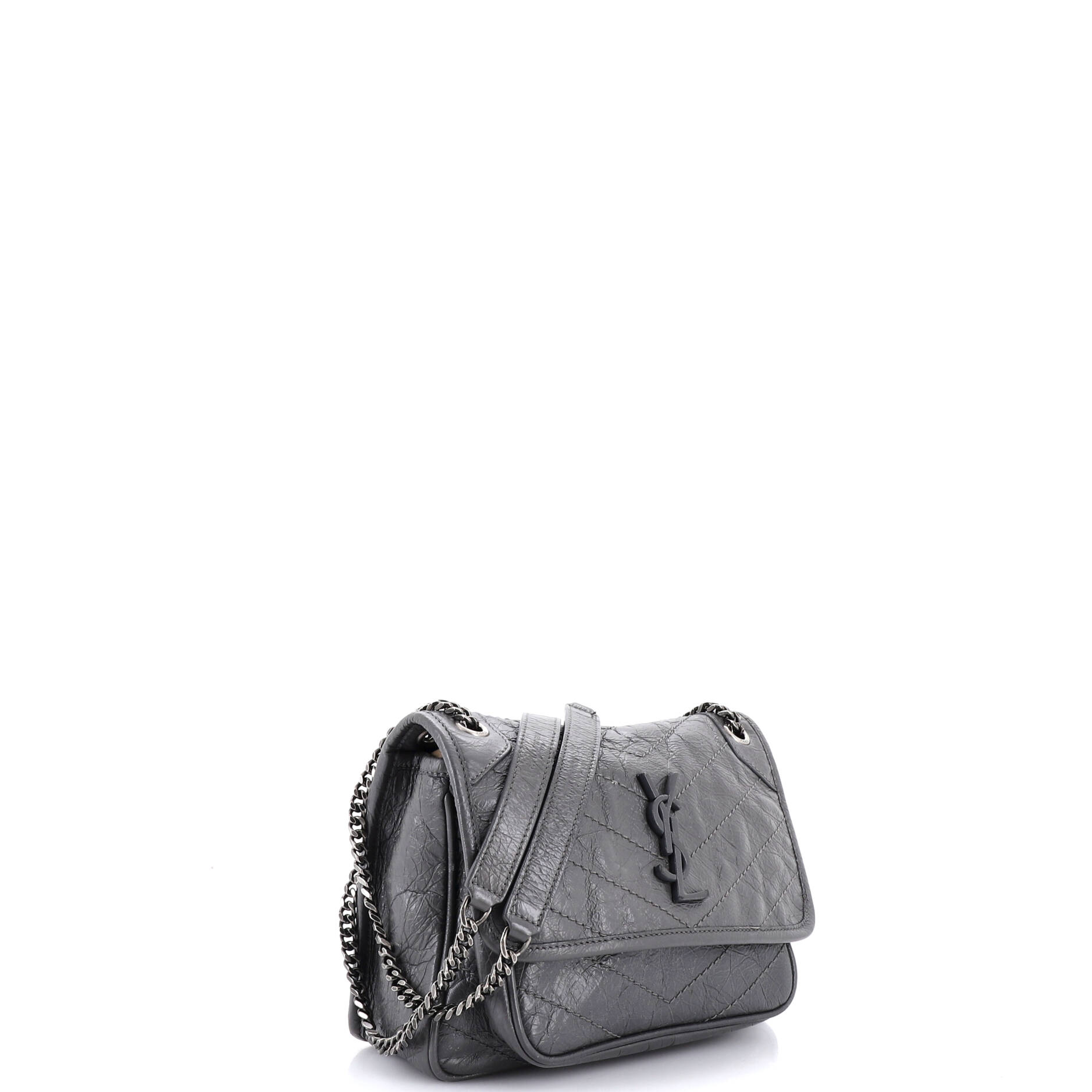Niki Chain Flap Bag Matelasse Chevron Leather Baby
